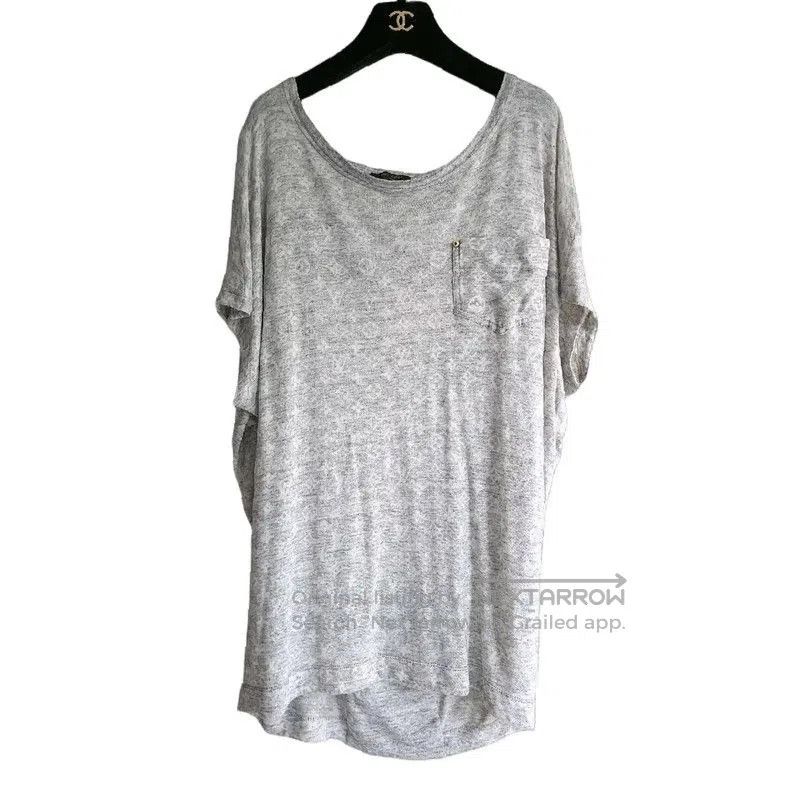 Louis Vuitton Louis Vuitton Gray Cotton Logo Short Sleeve Tee . Size L / US 10 / IT 46 - 1 Thumbnail