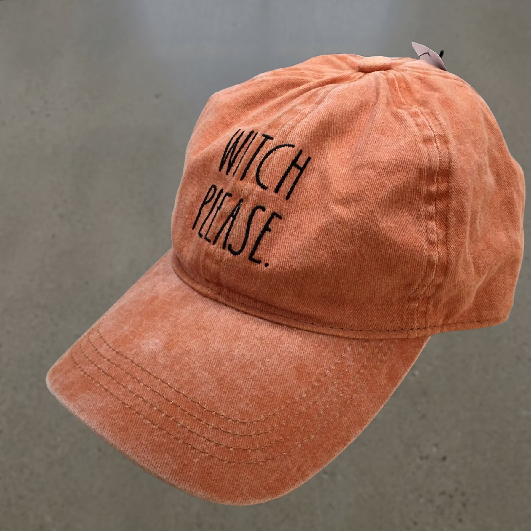 Vintage Rae Dunn Baseball Cap Womens Orange One Size Embroidered Logo NEW Witch Please Cap Size ONE SIZE - 1 Thumbnail