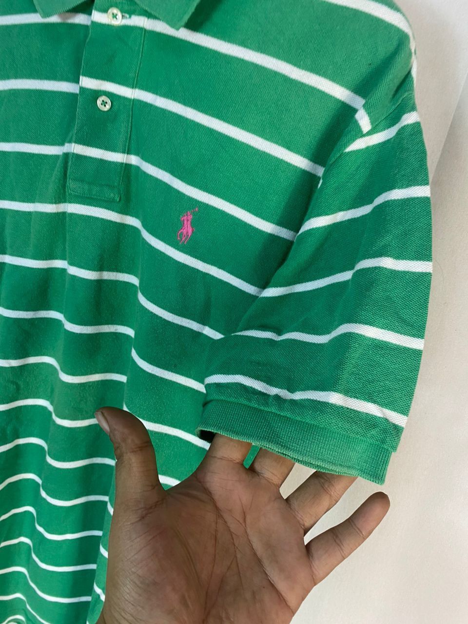 Polo Ralph Lauren Polo Ralph Lauren small logo stripe polo shirt Size US XL / EU 56 / 4 - 4 Thumbnail
