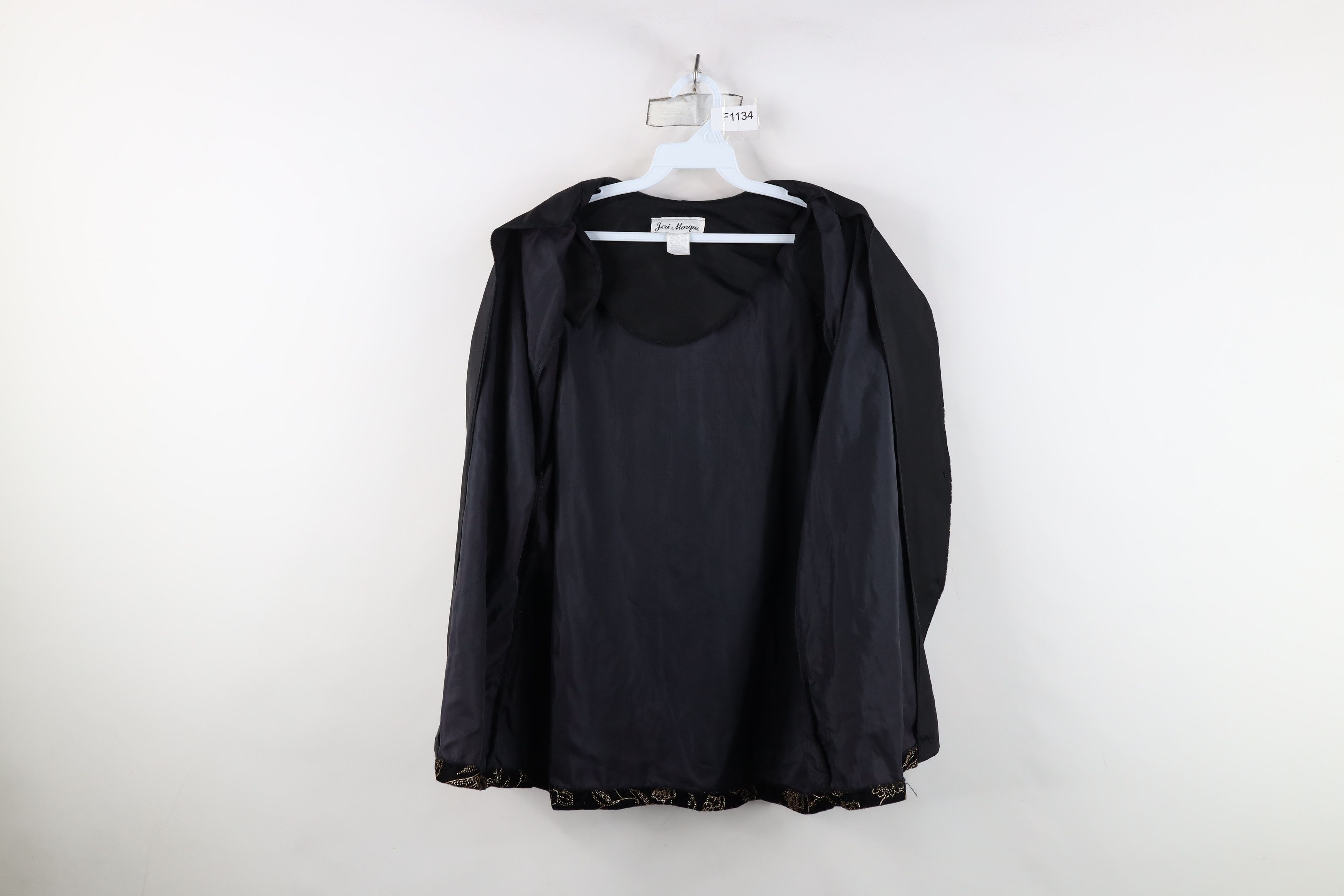 Vintage Vintage 90s Streetwear Velvet Velour Blazer Jacket USA Size XL / US 12-14 / IT 48-50 - 11 Thumbnail