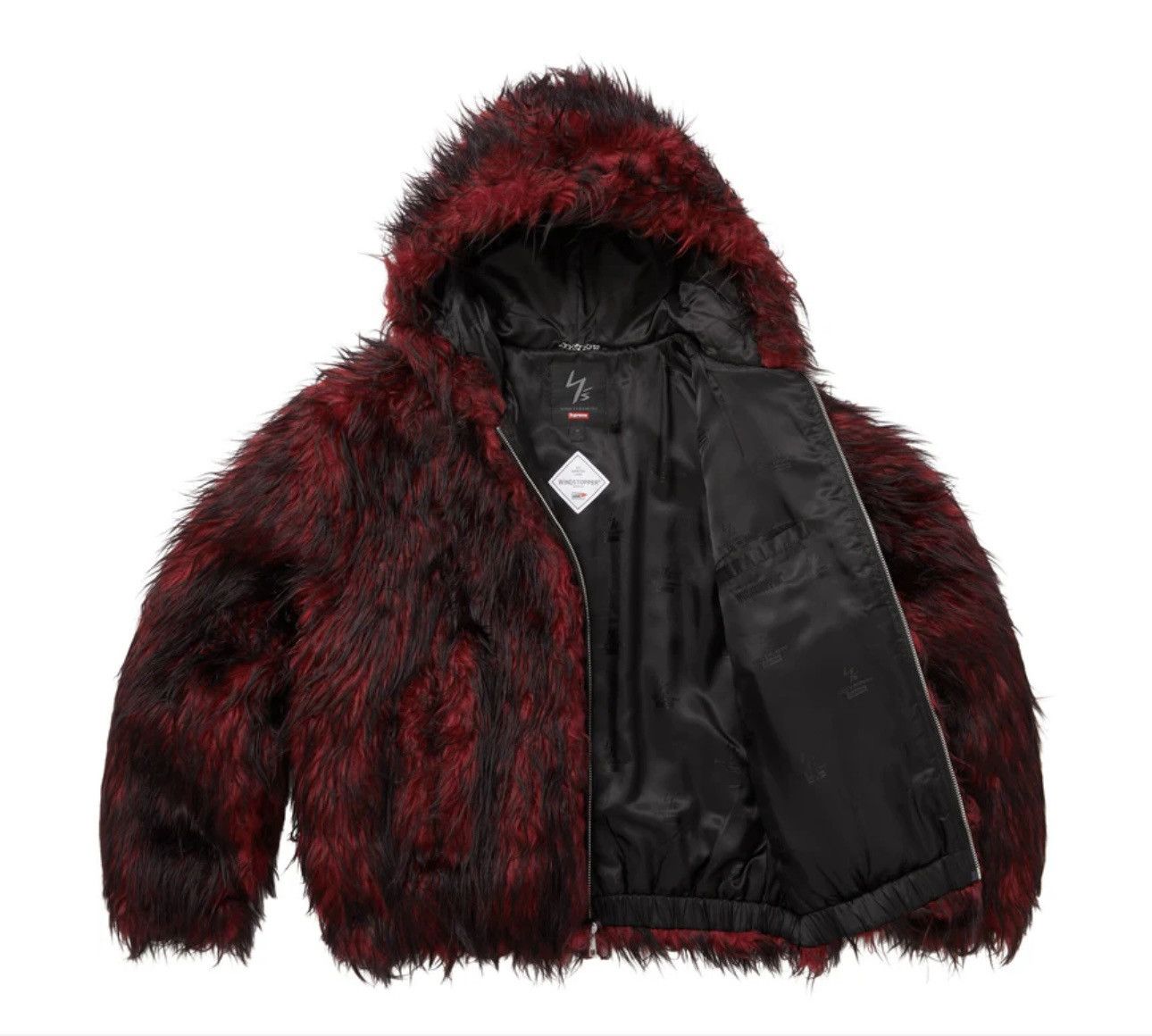 Supreme × Y's Faux Fur Windstopper Hooded Bomber Jacket