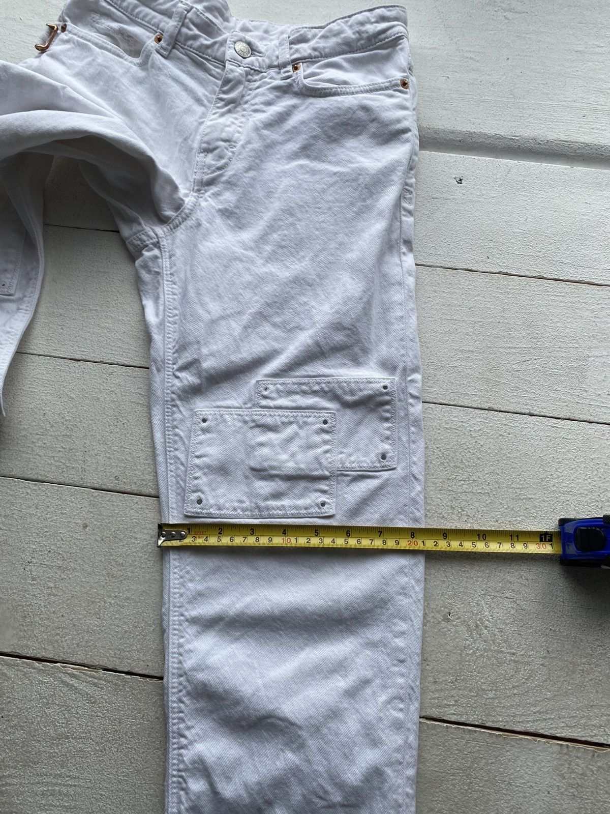 Zadig & Voltaire 00s Zadig & Voltaire Y2K White Utility Pants Knee Patch Size 27" / US 4 / IT 40 - 19 Thumbnail