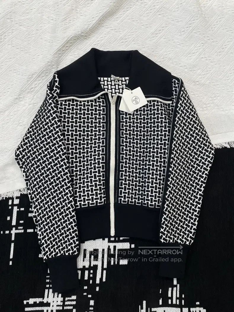 Hermes Hermes Black and White Lapel Jacket Size XS / US 0-2 / IT 36-38 - 1 Thumbnail