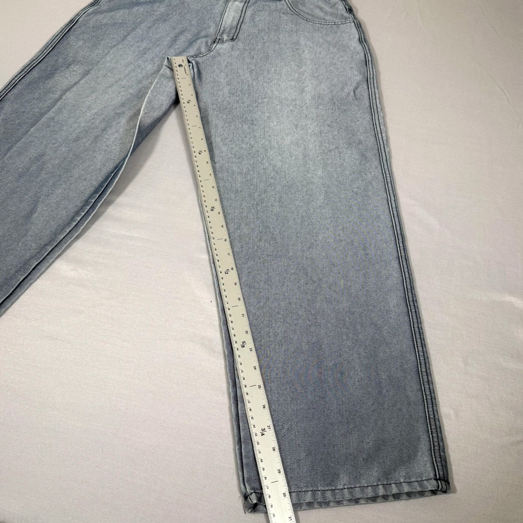VINTAGE HI CUTLINE Baggy Jeans Mens 36x30 Denim Wide-Leg 90s Grunge Blue