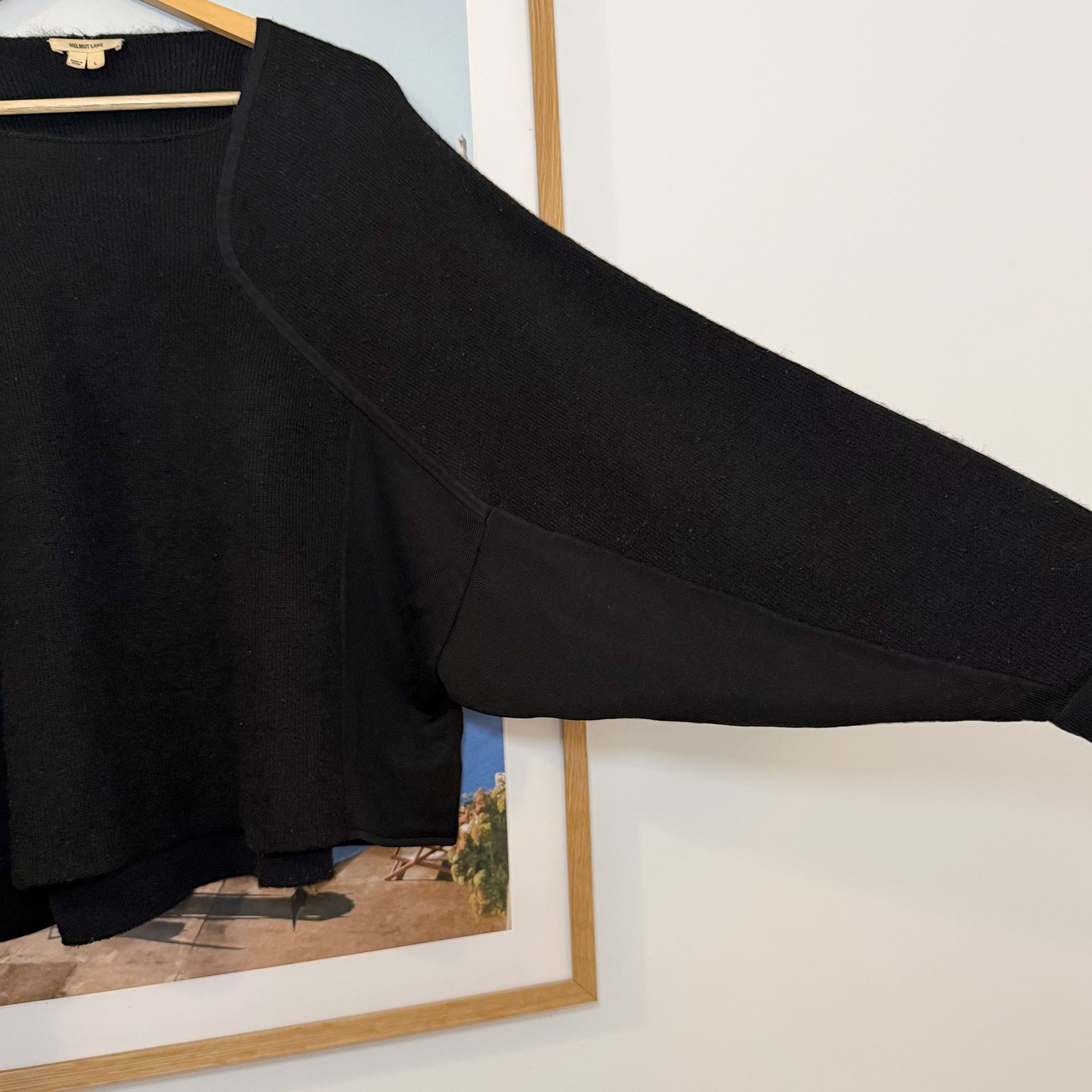 Helmut Lang Vintage HELMUT LANG wool dolman sleeve sweater fits S-L Size L / US 10 / IT 46 - 7 Thumbnail