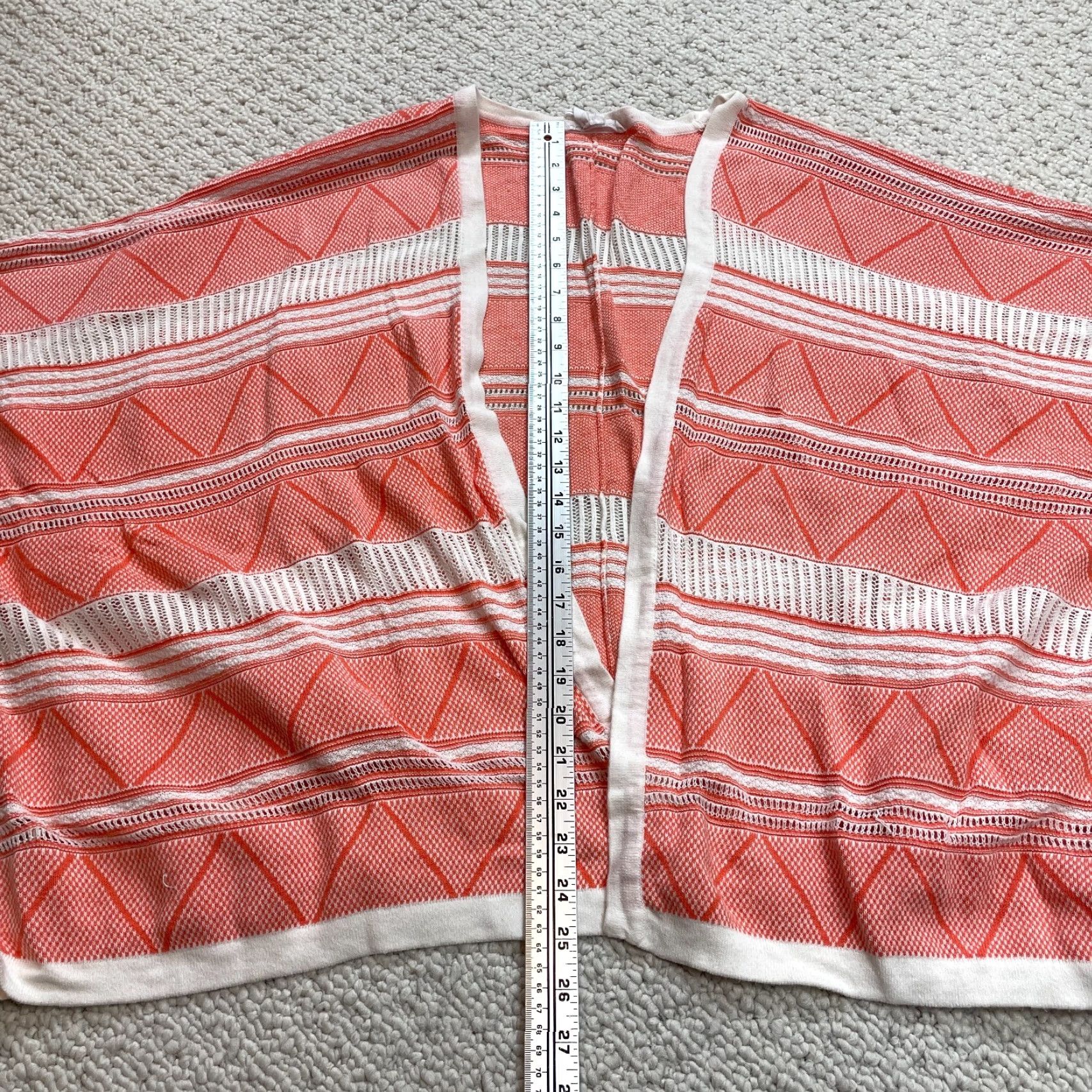 Bcbgmaxazria VINTAGE BCBGMAXAZRIA Sweater Womens One Size Light Red White Cotton Soft Size ONE SIZE - 2 Thumbnail