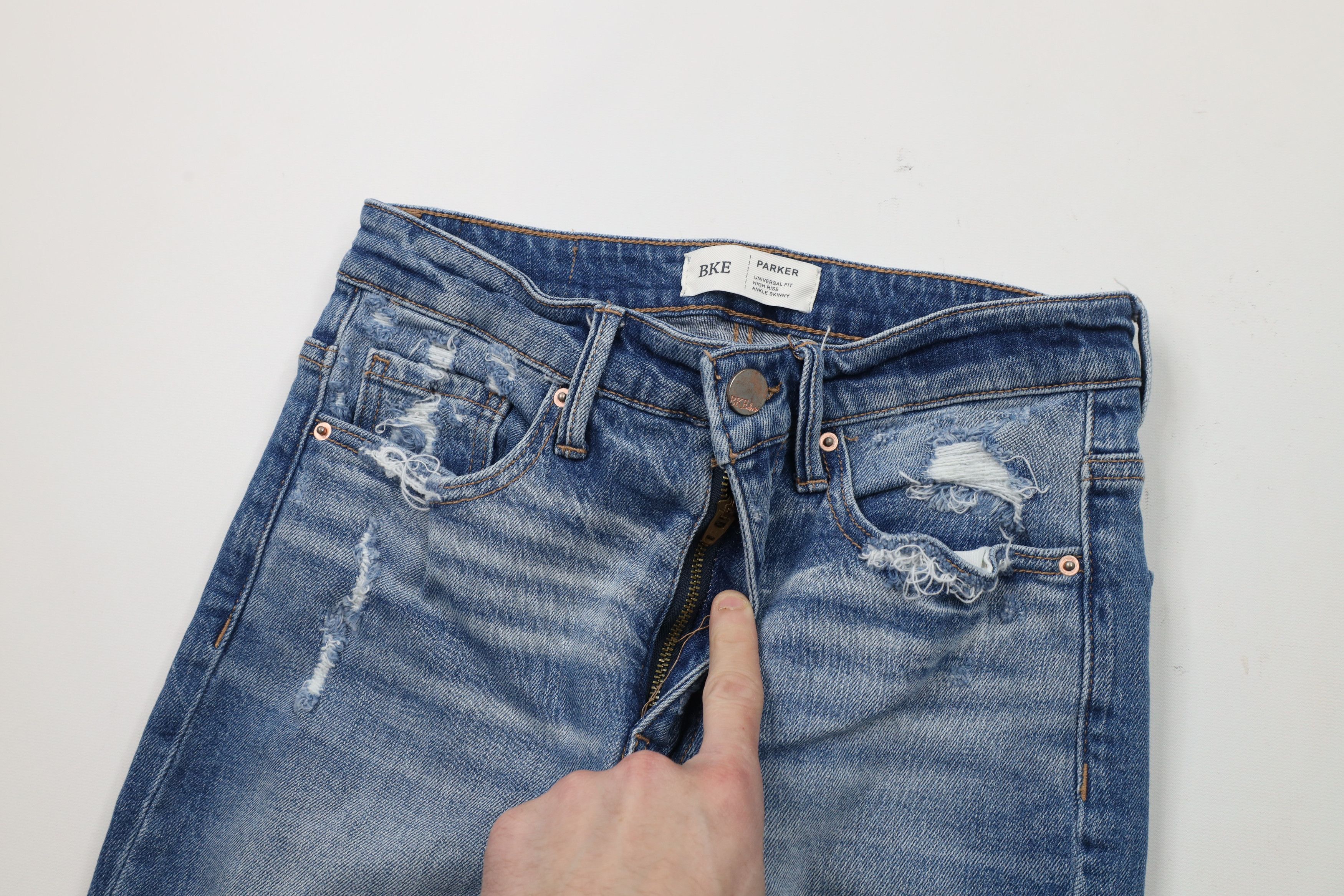 BKE × Vintage BKE Buckle Parker Universal Fit High Rise Ankle Skinny Jeans Size 25" / US 0 / IT 36 - 6 Thumbnail