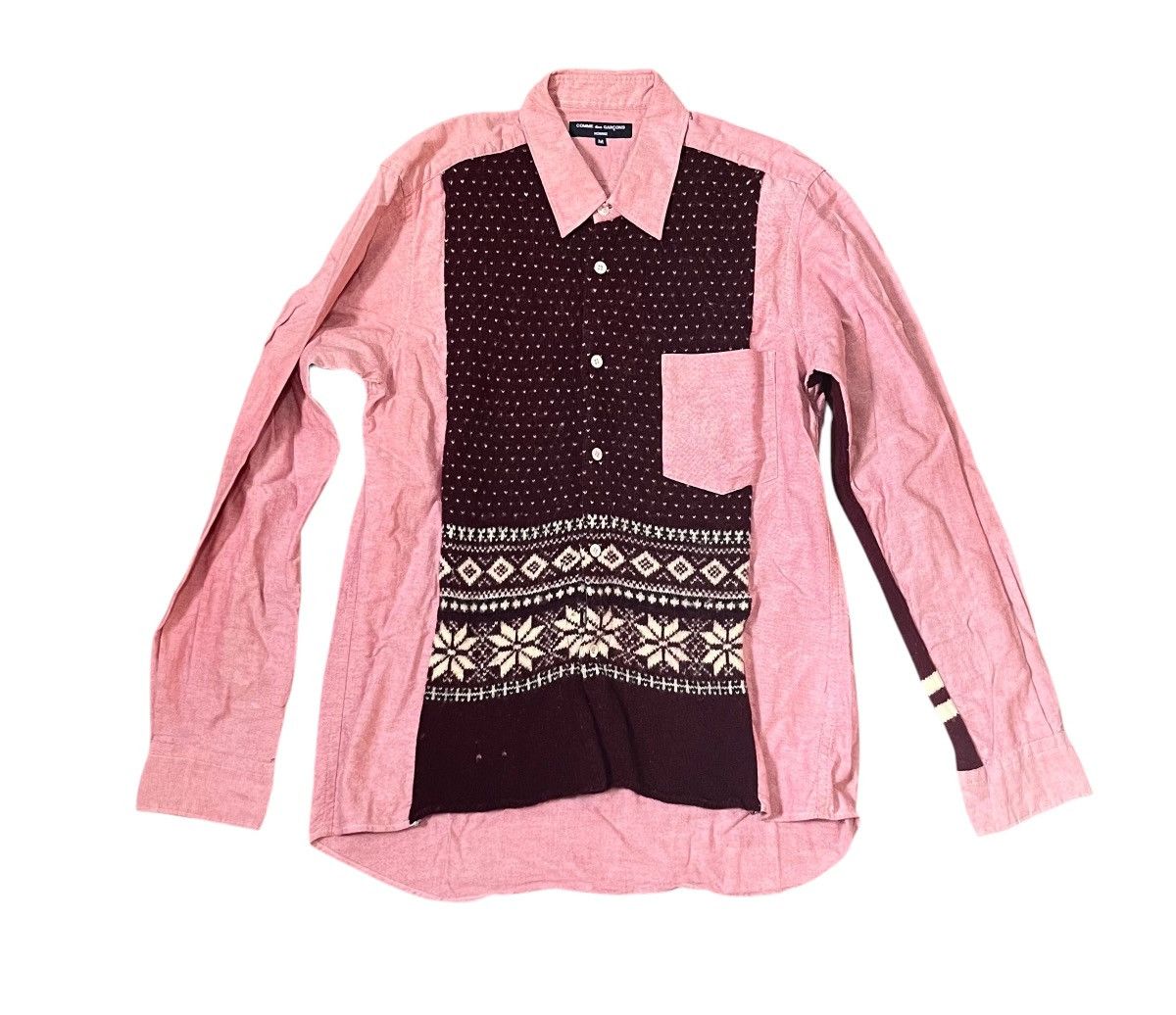 Comme des Garcons Cdg homme AD2011 hybrid knit button up shirt Size US M / EU 48-50 / 2 - 1 Thumbnail