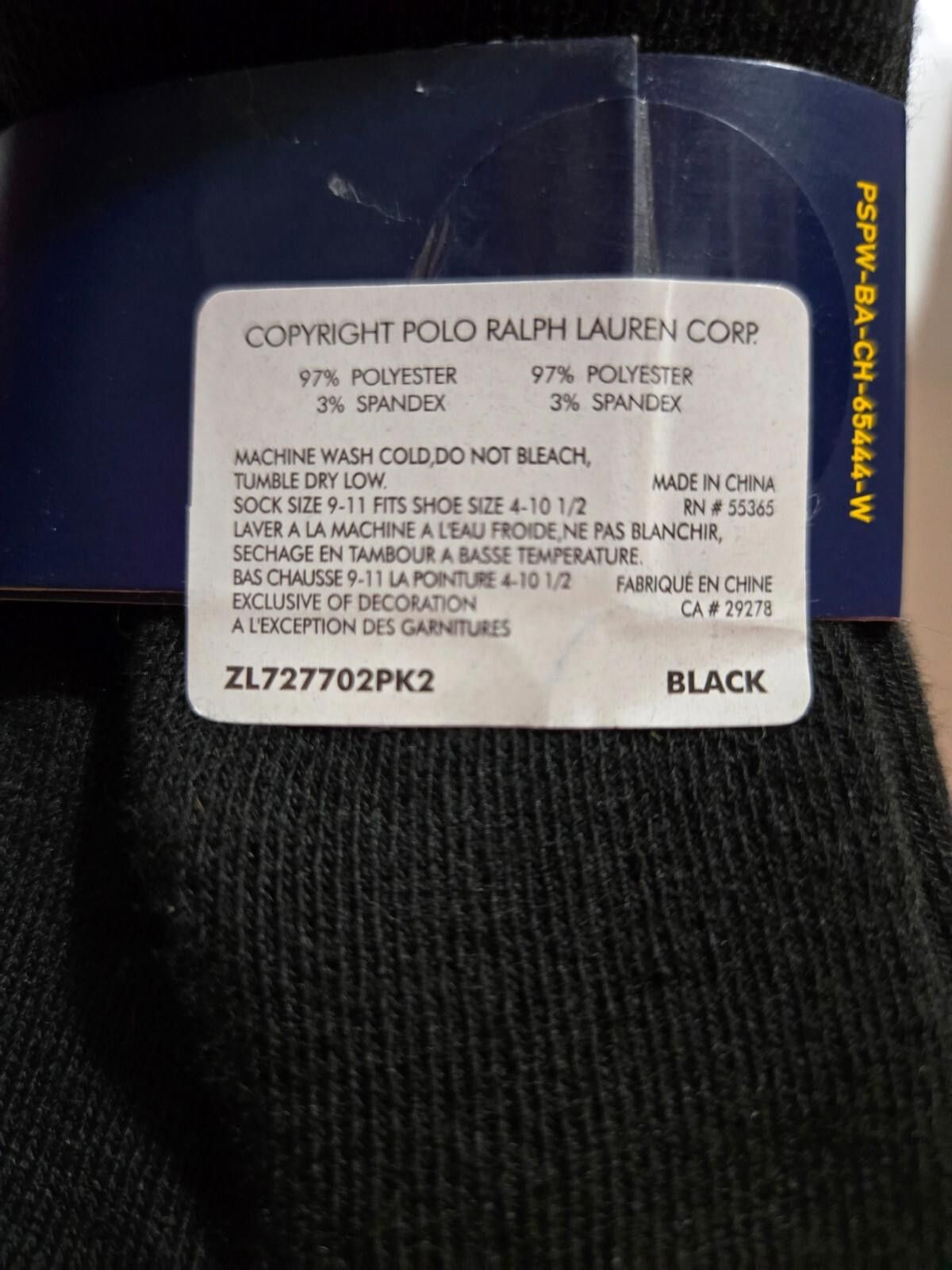 Polo Ralph Lauren Polo Ralph Lauren Low Cut Socks Black Multicolor 4 pack NWT Size ONE SIZE - 5 Thumbnail