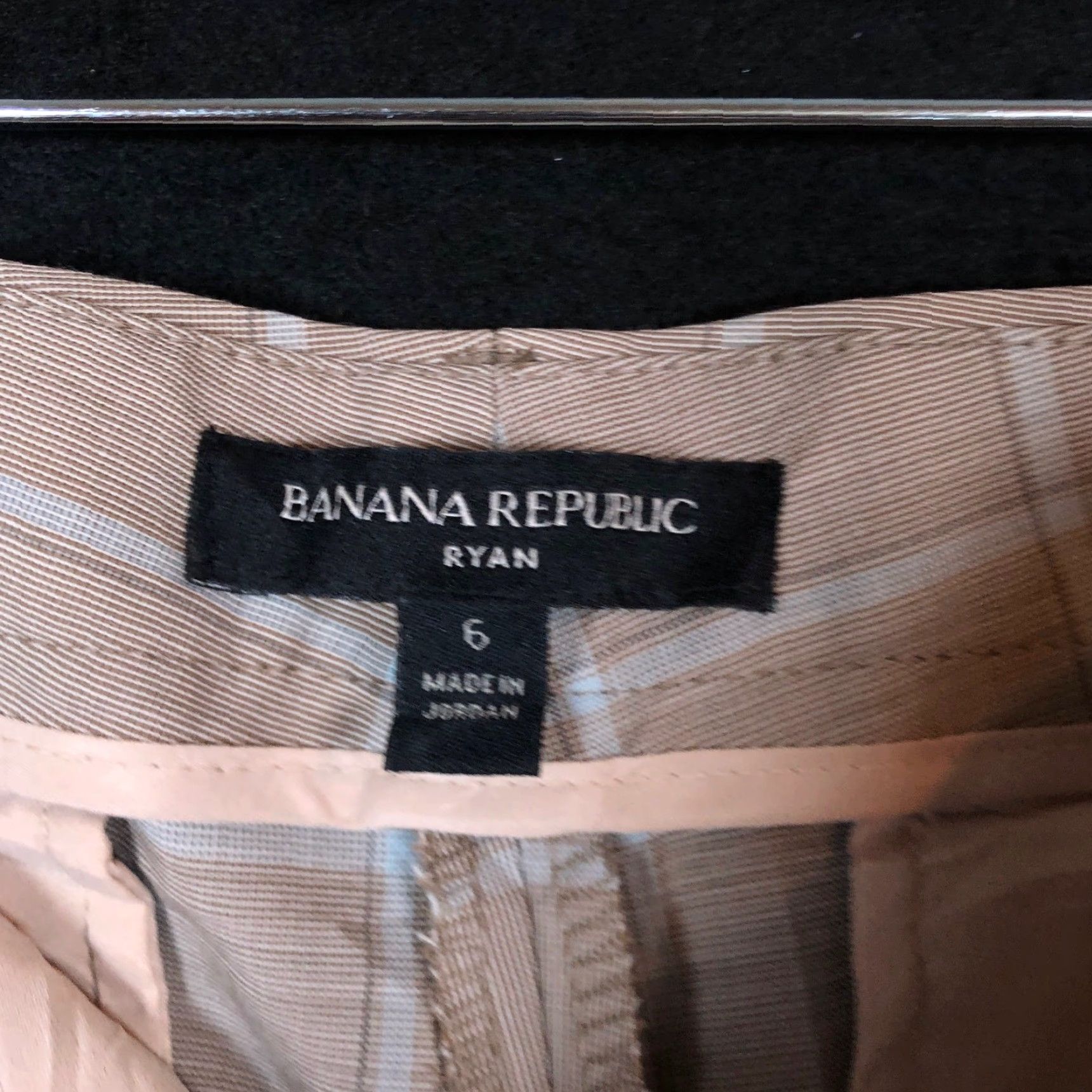 Banana Republic Banana Republic Pants Womens Tan Blue Plaid Ryan Lined Wool Blend Stretch 6 Size 24" / US 00 / IT 34 - 5 Thumbnail