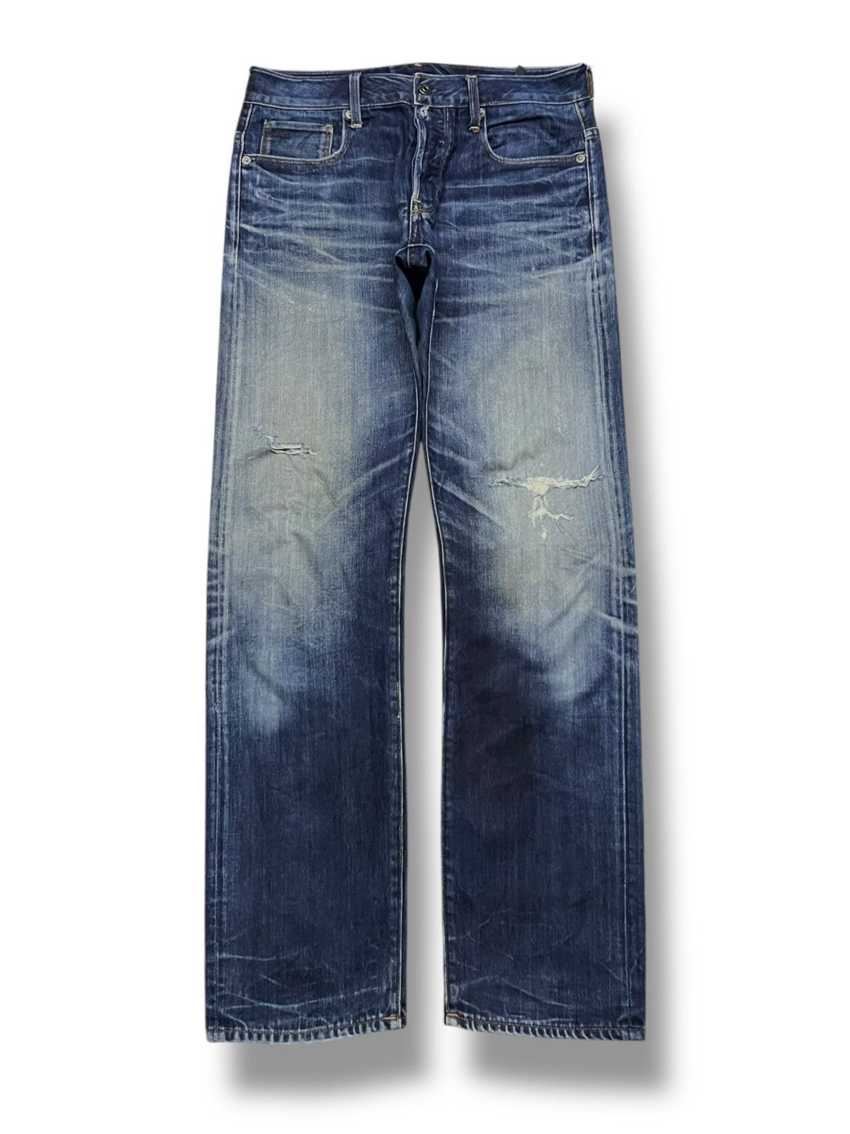 G-Star Vintage G-Star Raw - Faded Wash, Distressed Denim Size US 31 - 2 Thumbnail