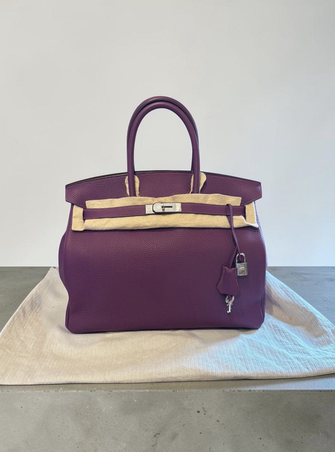 Hermes Hermes 35 Togo Leather Anemone Birkin Size ONE SIZE - 1 Thumbnail