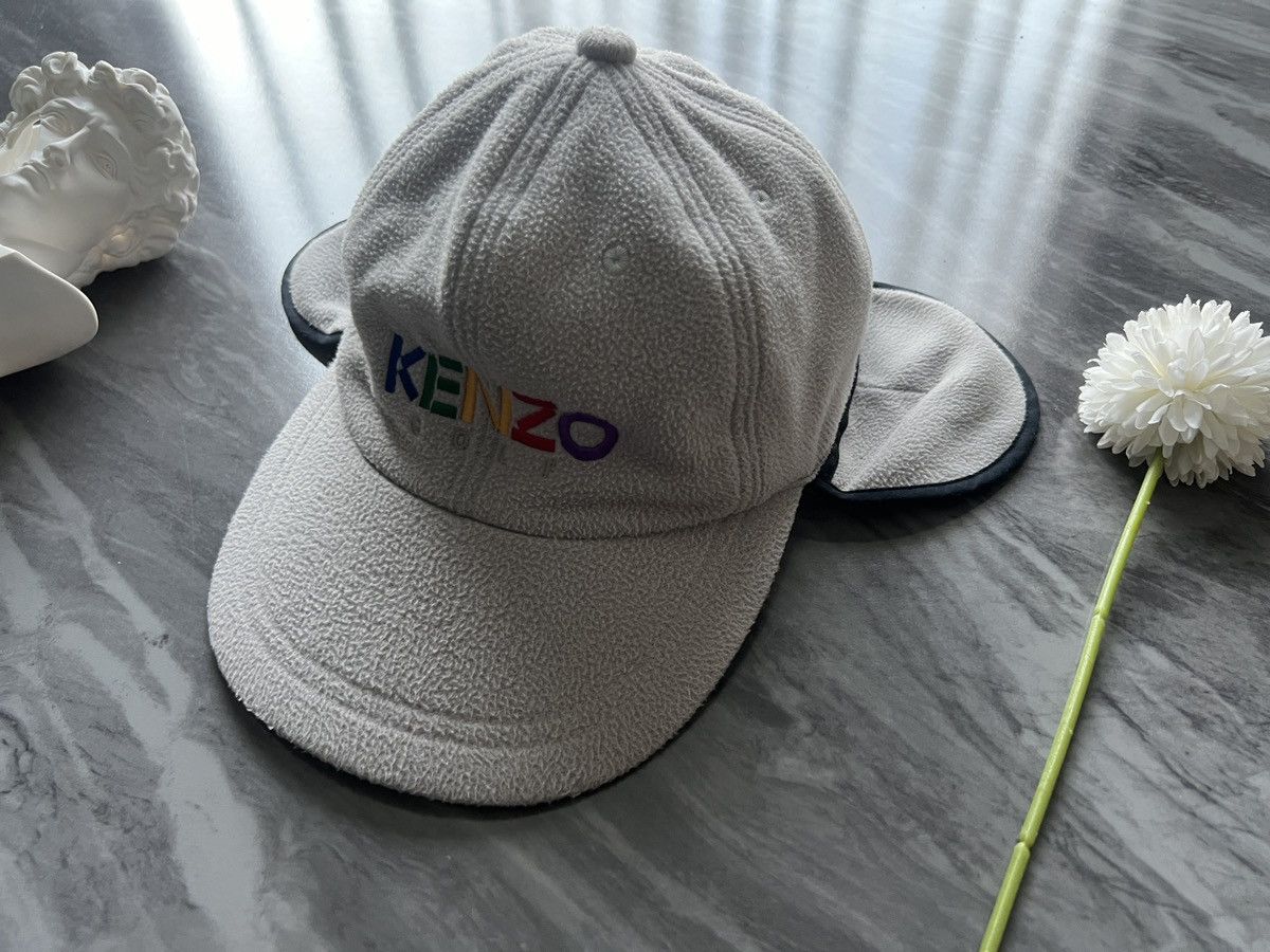 Kenzo Kenzo : Golf Puffy Trapper Hat Cap Grey Rainbow Font Size ONE SIZE - 9 Thumbnail