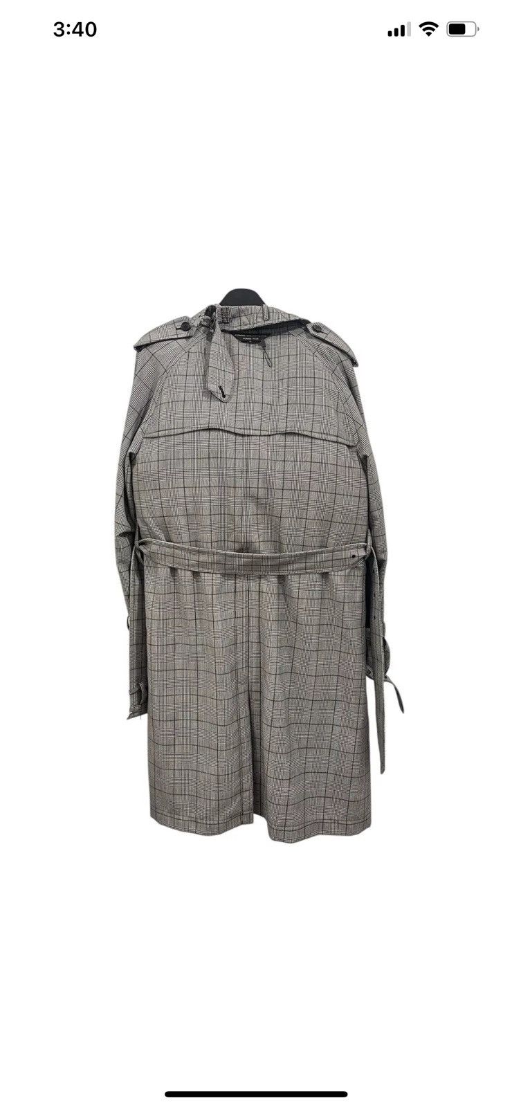 Comme des Garcons Homme Plus Comme Des Garçons Homme Plus Grey Houndstooth Trench Size US M / EU 48-50 / 2 - 3 Thumbnail