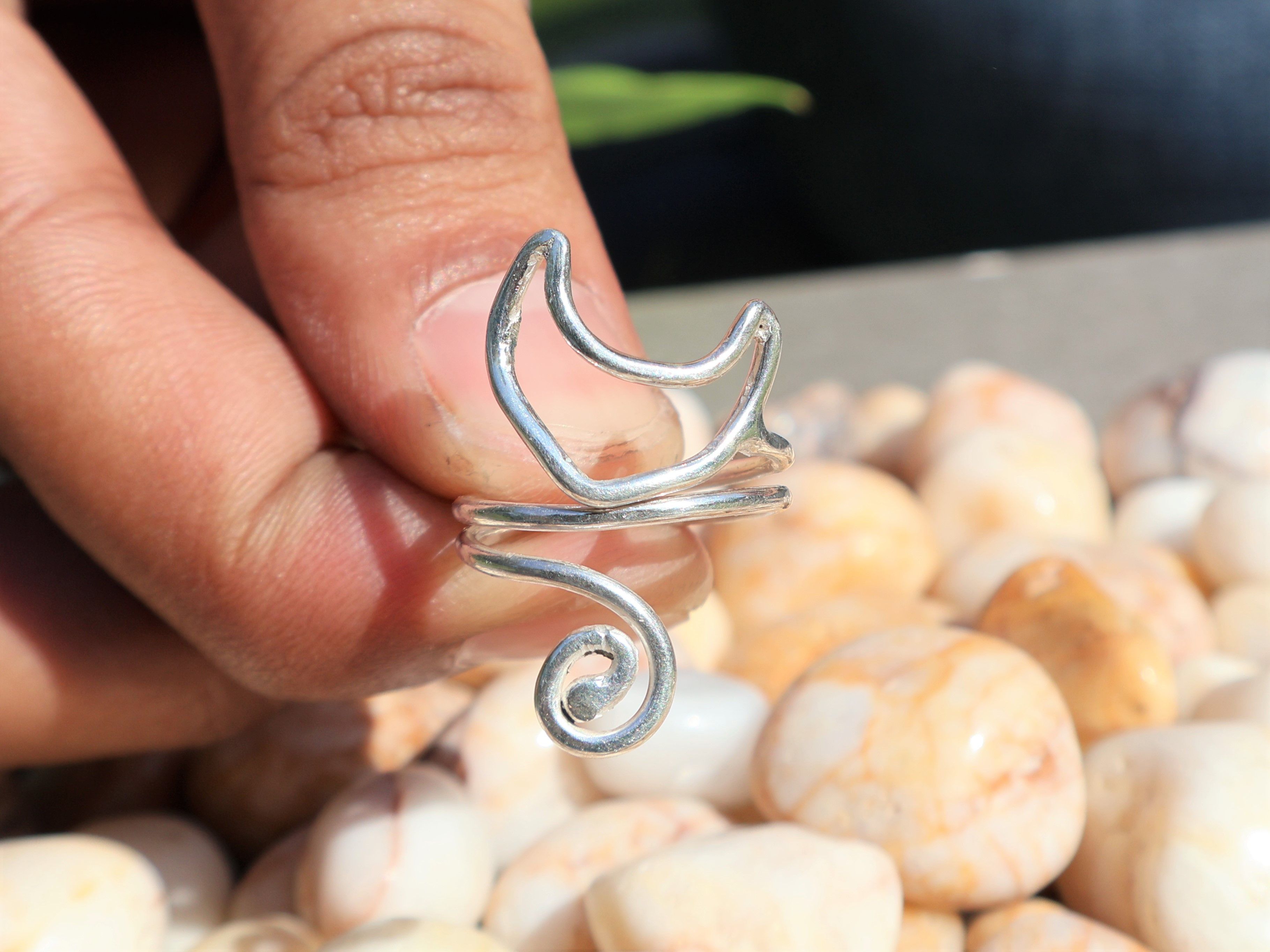 Handmade Cat Ring, 925 Sterling Silver, Handmade Unique Ring, Gifts Size ONE SIZE - 2 Thumbnail