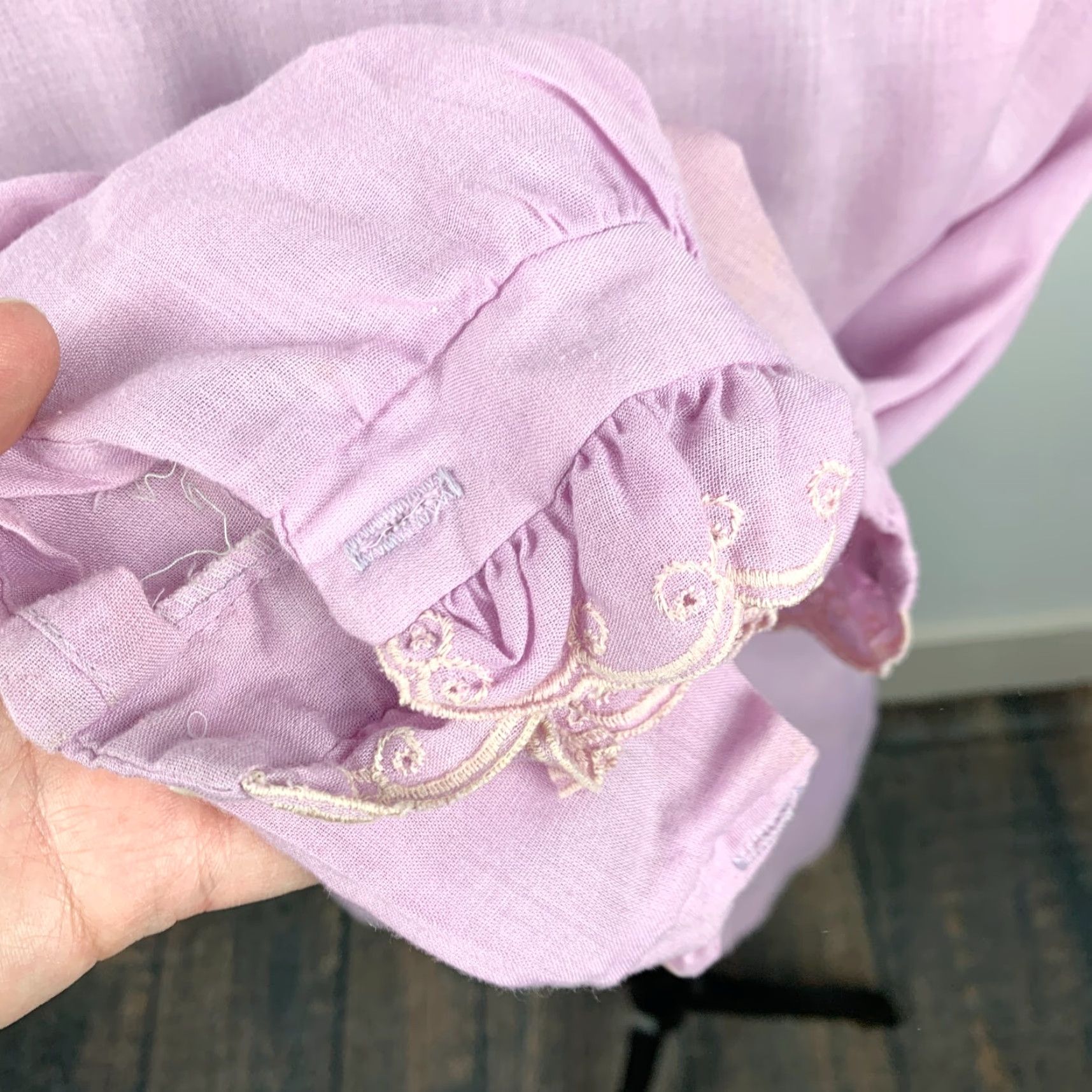 Vintage VINTAGE Laura Mae Embroidered Boho Peasant Long Sleeve Shirt Womens 12 Purple 70s Shirt Women’s Boho 1970s Size XL / US 12-14 / IT 48-50 - 7 Thumbnail