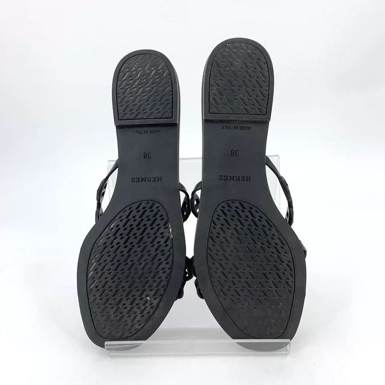 Hermes Hermes Black Chain Flat Casual Sandals-2506 Size US 7 / IT 37 - 5 Thumbnail