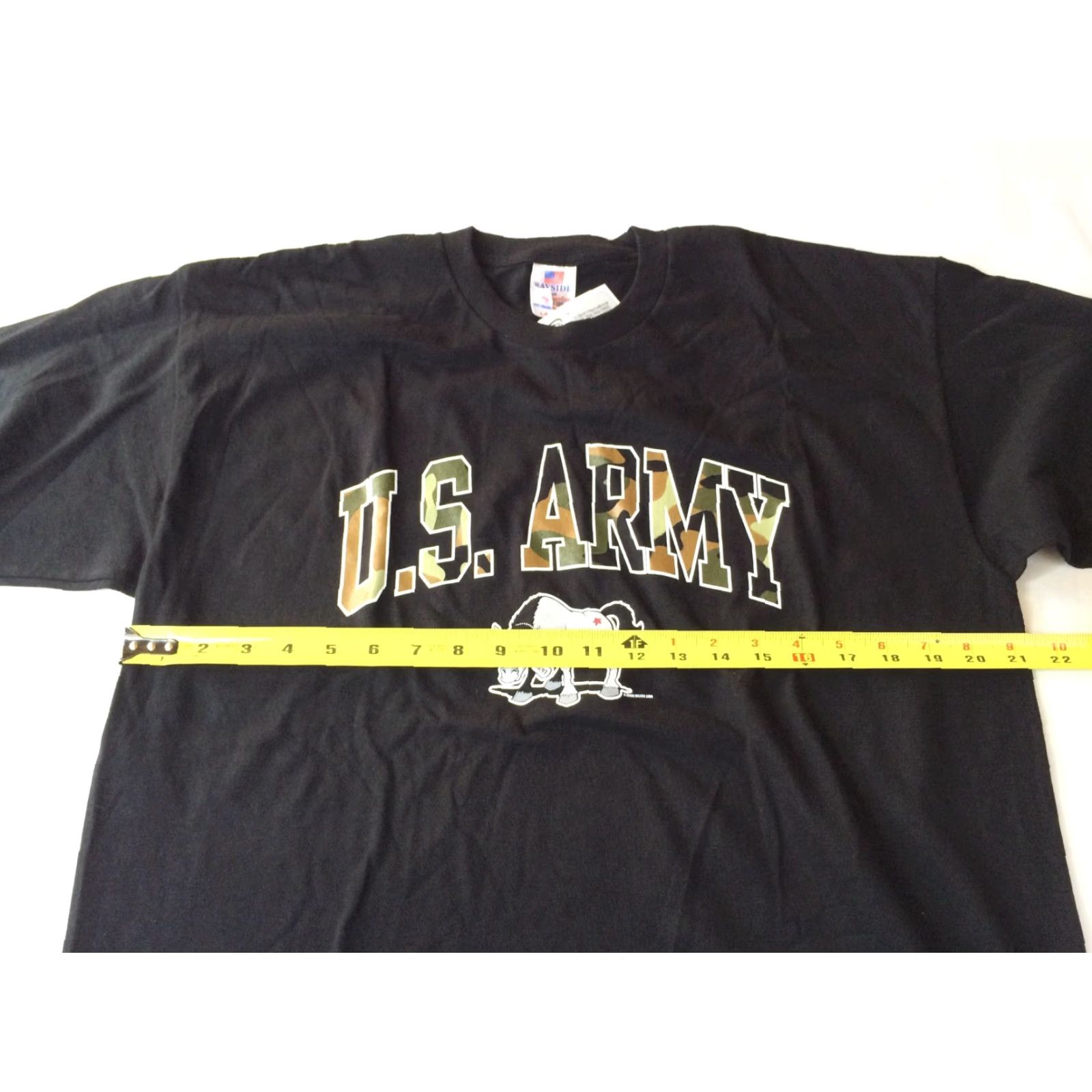 Vintage VINTAGE United States U.S. Army T Shirt Sz L NWT - Black Tee Camo Letters Size US L / EU 52-54 / 3 - 4 Thumbnail