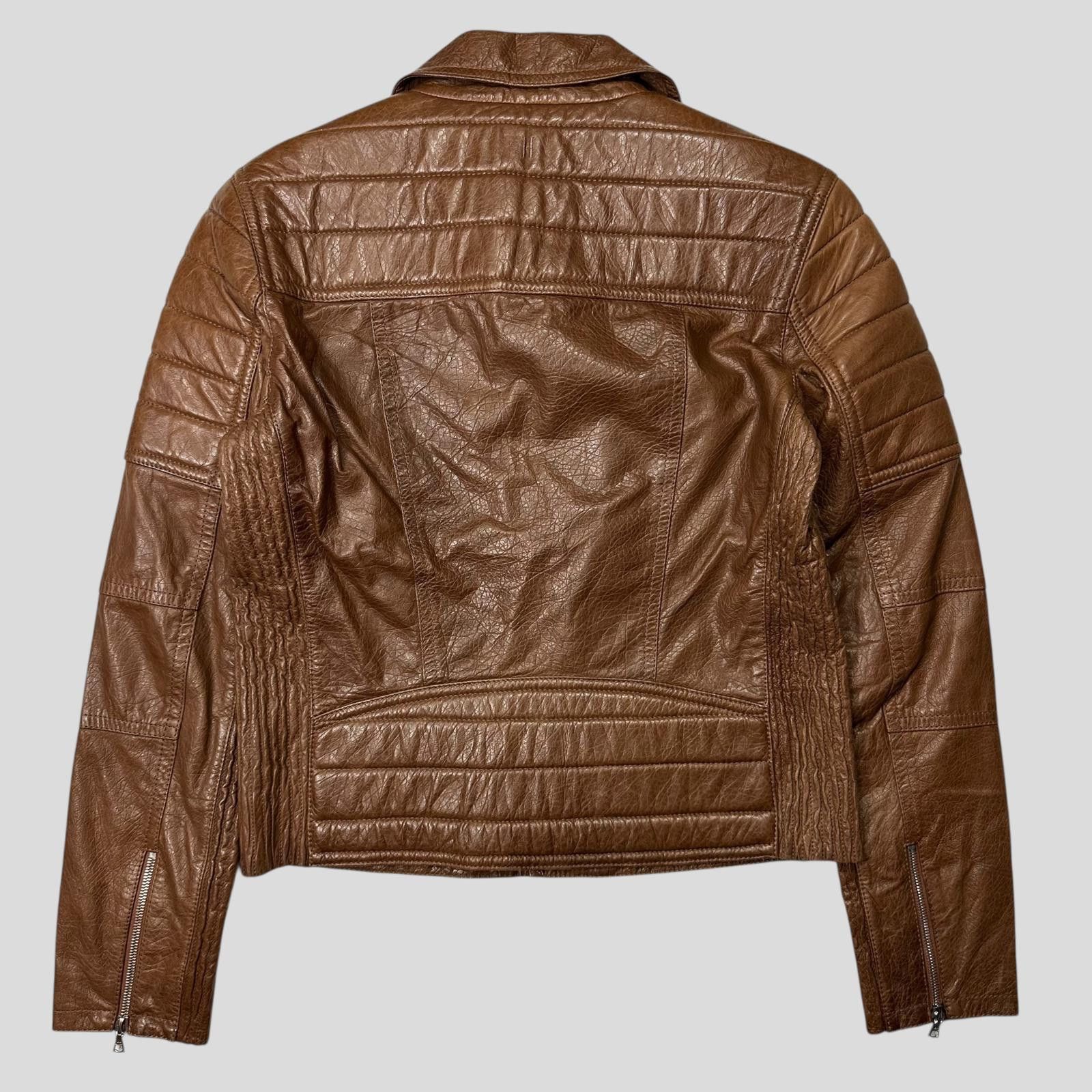Neil Barrett Neil Barrett 2012 Leather Brown Multipocket Moto Jacket - S Size US S / EU 44-46 / 1 - 2 Thumbnail