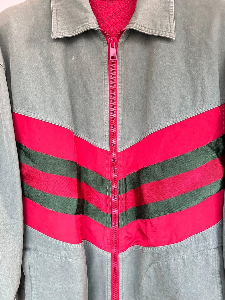 Gucci GucciClassic red and green zipper stand-up collar school un Size US S / EU 44-46 / 1 - 2 Thumbnail