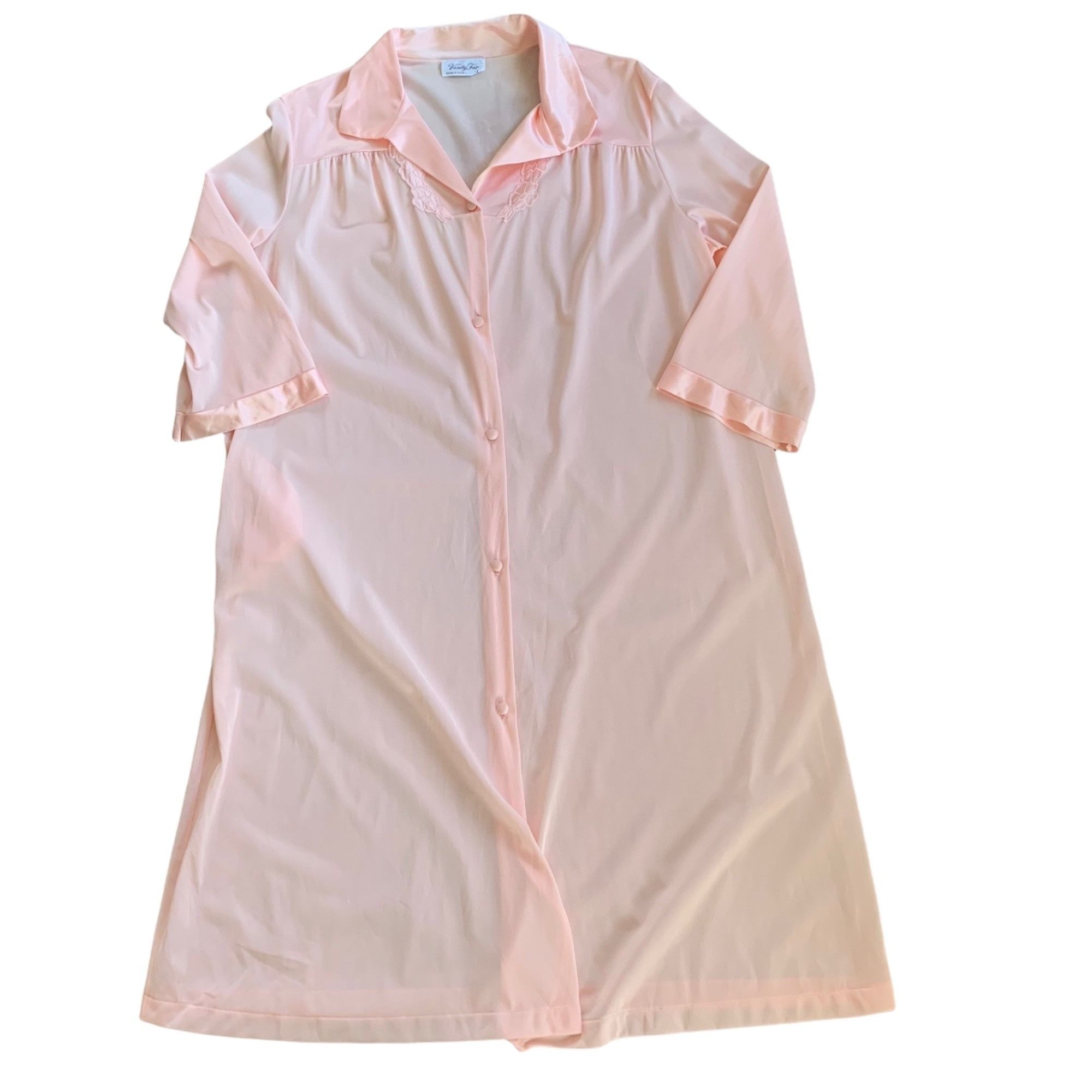 Vintage Vintage Vanity Fair Floral Pastel Pink Lingerie Sleepwear Ni Size L / US 10 / IT 46 - 1 Thumbnail