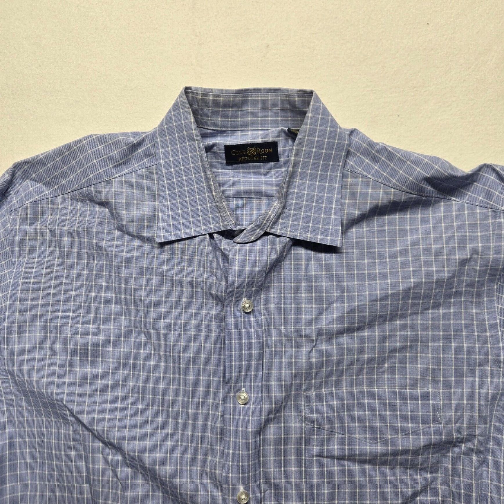 Club Room Club Room Mens Blue Long Sleeve Button Up Shirt 100% Cotton XL Extra Large Size US XL / EU 56 / 4 - 2 Thumbnail