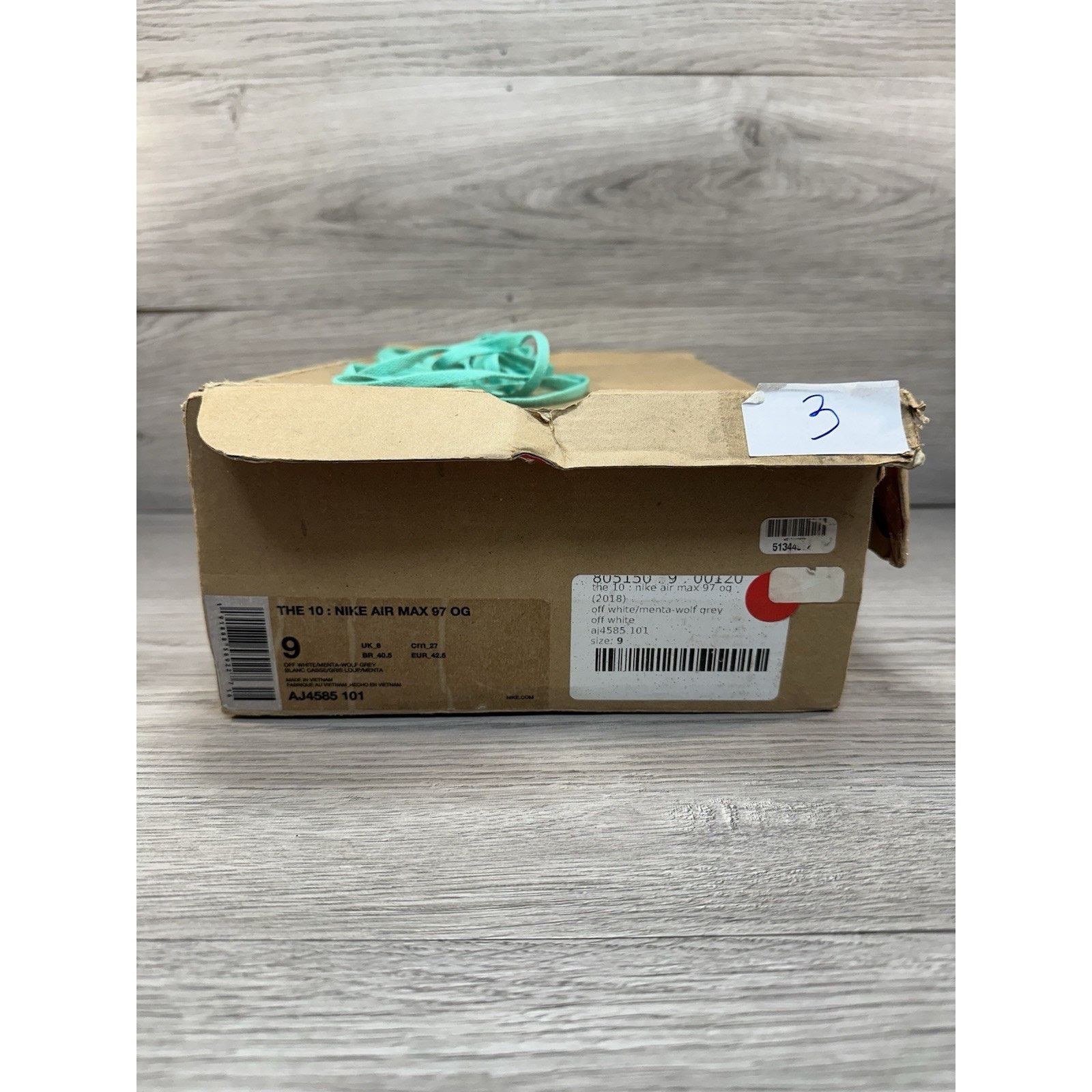 Nike × Off-White Off-White x Nike Air Max 97 Menta - Size 9 Size US 9 / EU 42 - 8 Thumbnail