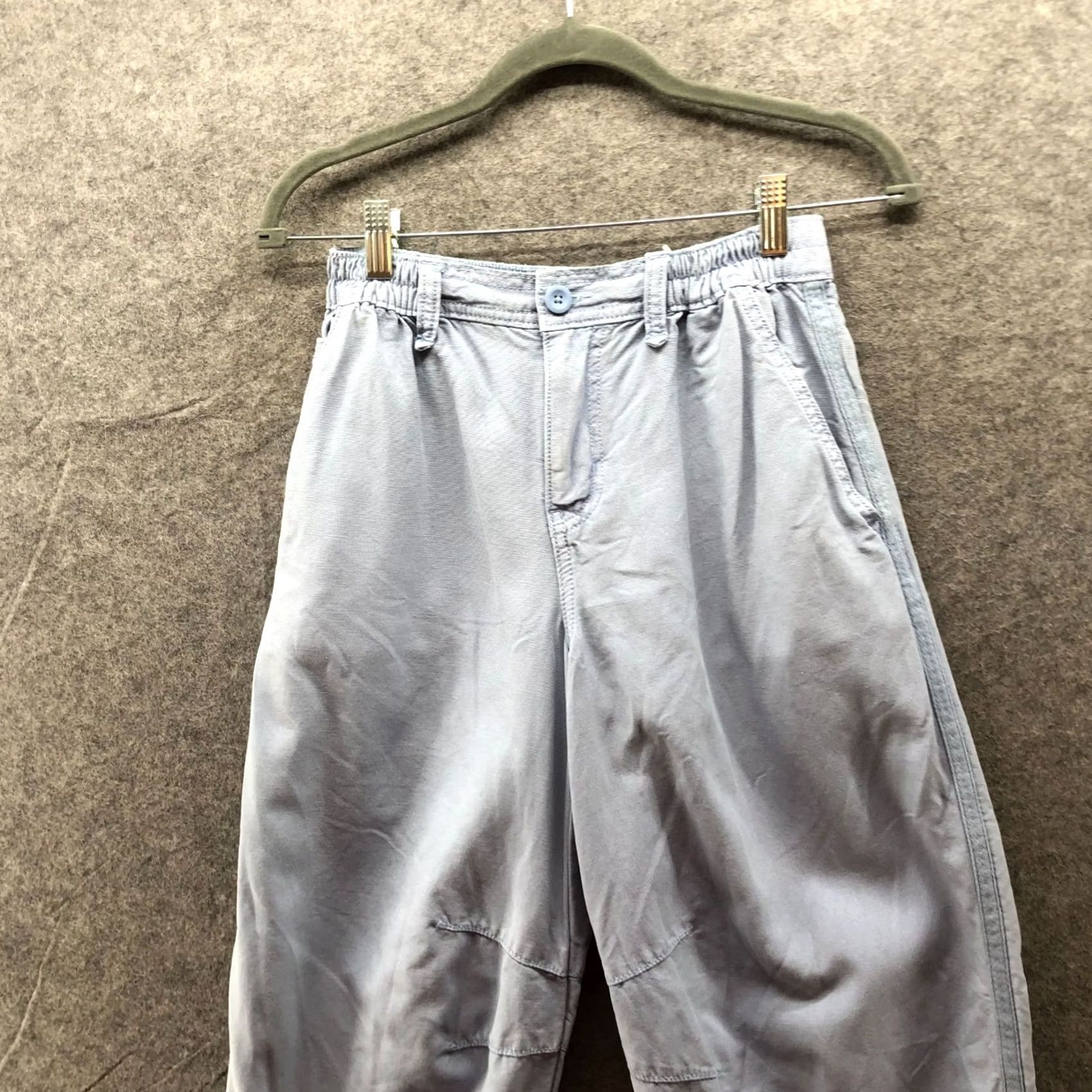 Vintage Aerie Womens XS Light Blue High Rise Lyocell Baggy Relaxed Barrel Leg Pants Size 26" / US 2 / IT 38 - 3 Thumbnail