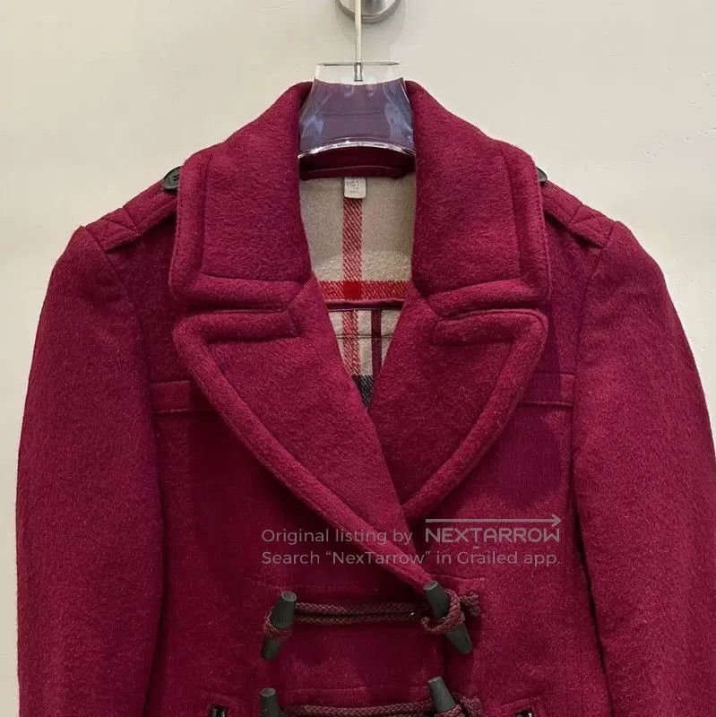 Burberry Burberry Women's Wine Red Double-Breasted Coat. Size S / US 4 / IT 40 - 2 Thumbnail