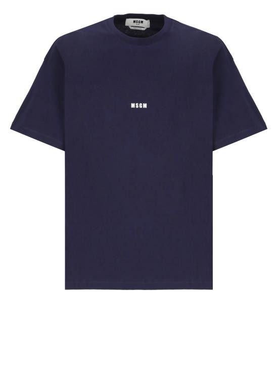 MSGM MSGM Men T-Shirts 3840MM500 25700287 Blue Size US L / EU 52-54 / 3 - 1 Thumbnail