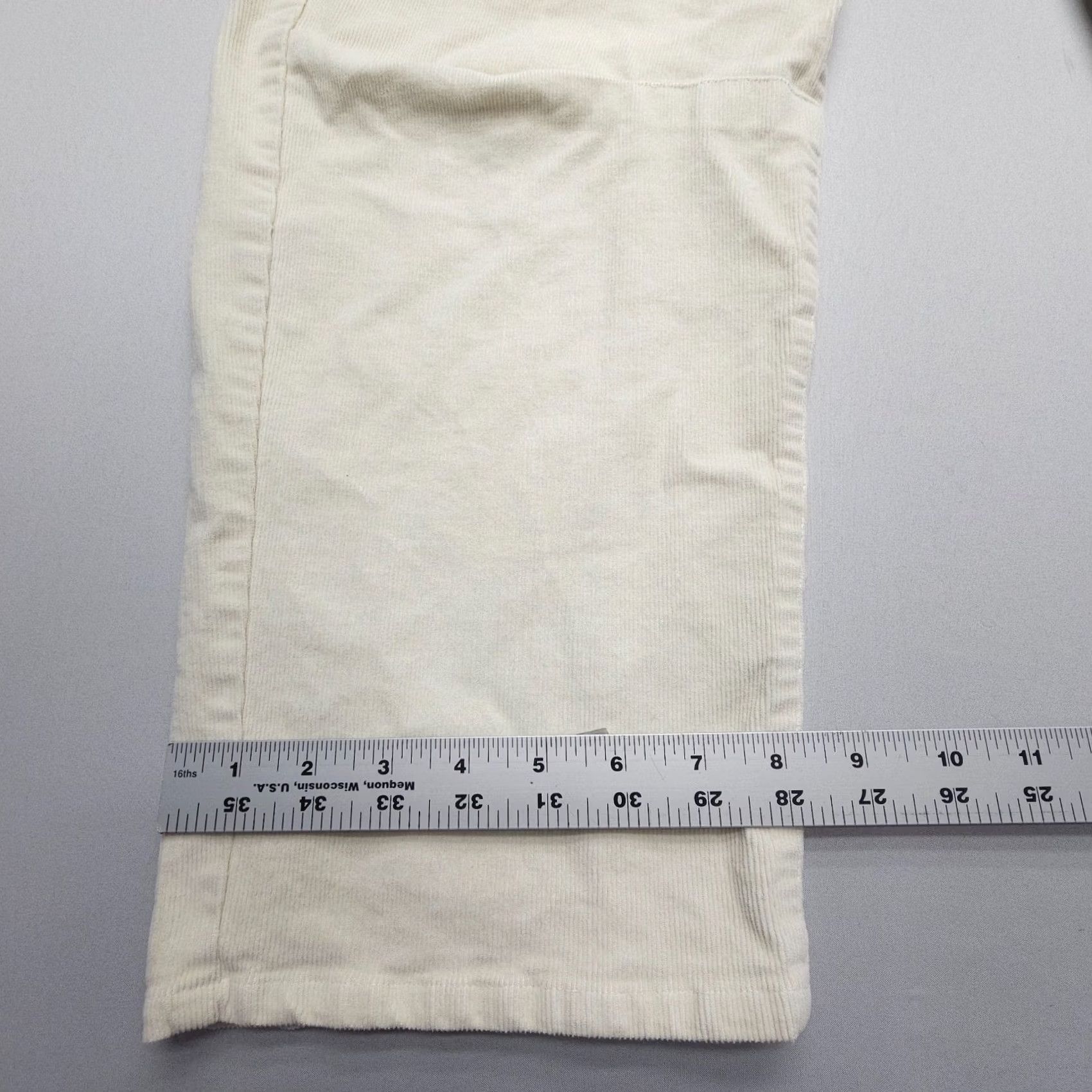 Nili Lotan Nili Lotan Pants Womens 4 Ivory Shon Corduroy Size Bone High Rise Baggy Wide Bow Leg USA Size 27" / US 4 / IT 40 - 5 Thumbnail