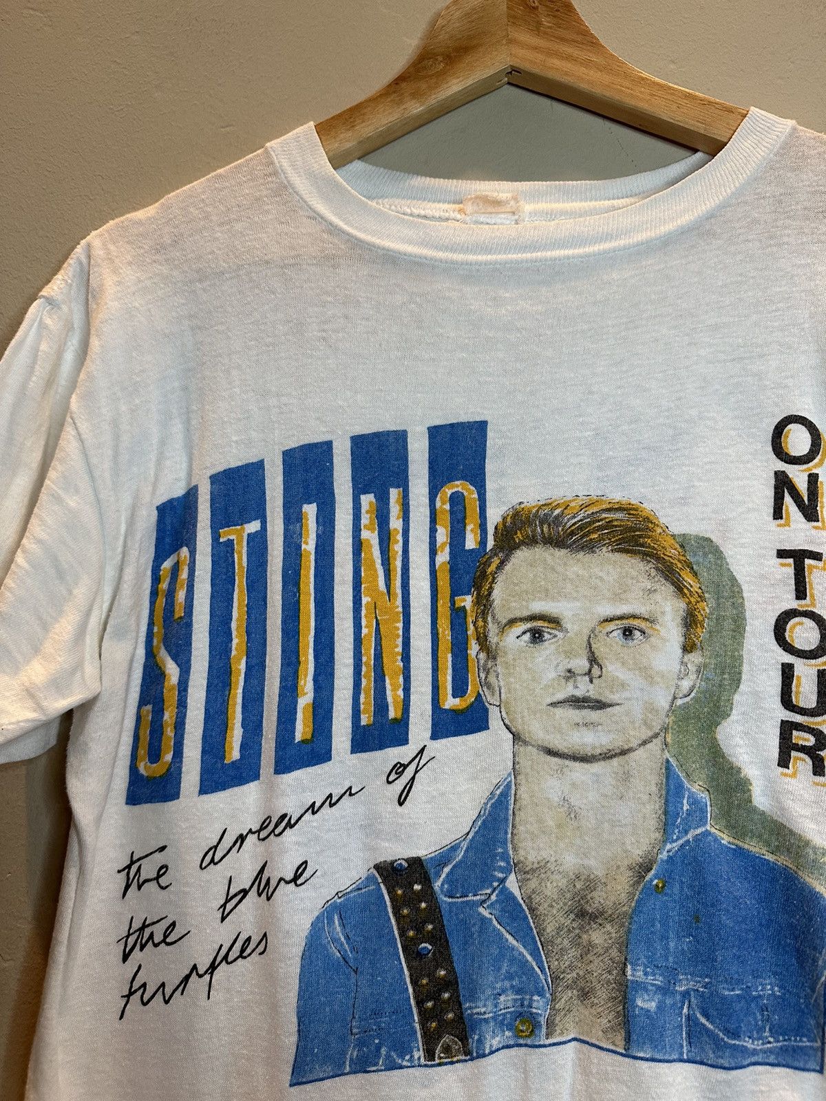 Band Tees *RARE* Vintage 1985 Sting Dream of Blue Turtles Tour T-Shirt Size US M / EU 48-50 / 2 - 3 Thumbnail