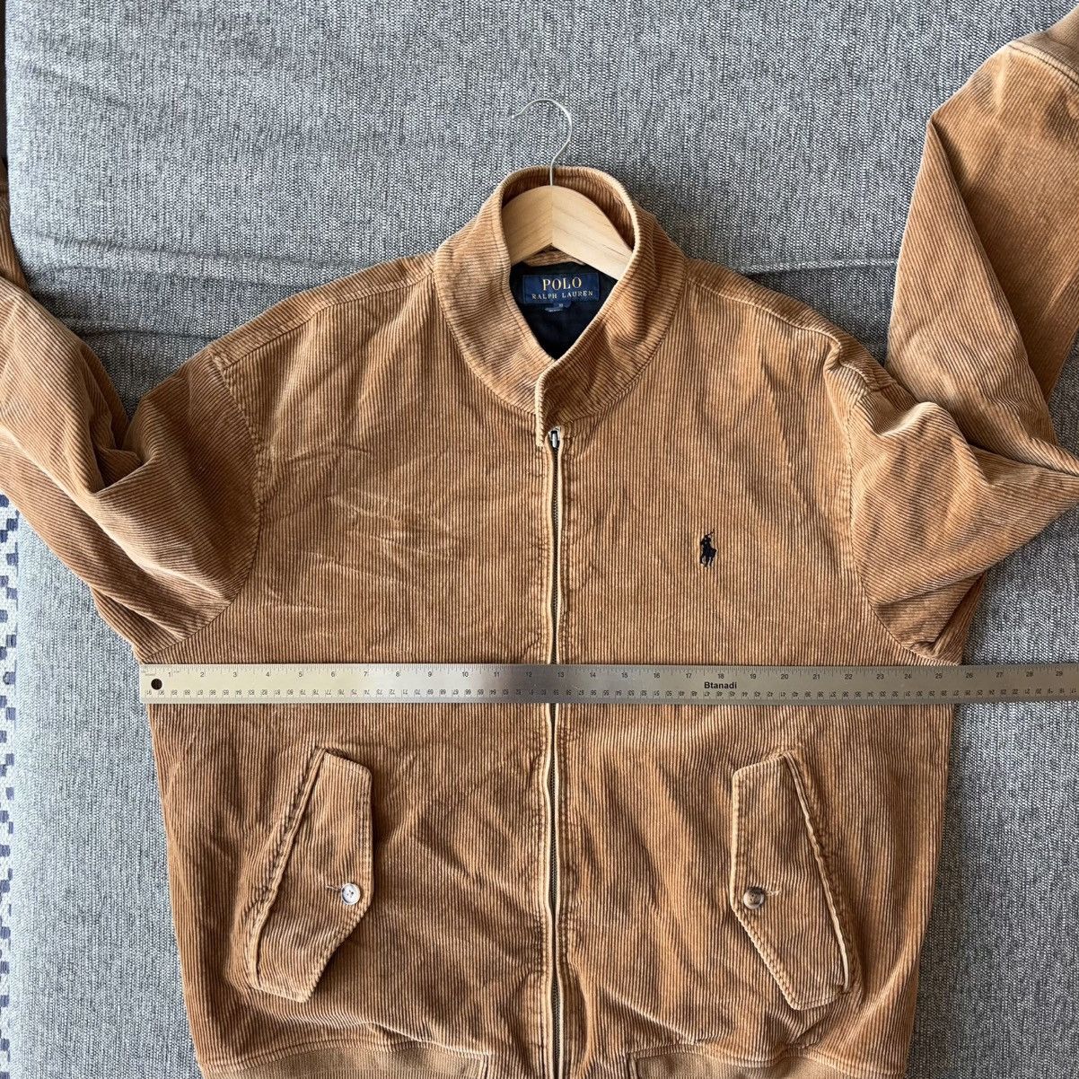 Polo Ralph Lauren Corduroy Bomber Jacket Plaid Flannel Lined Size US XL / EU 56 / 4 - 16 Thumbnail