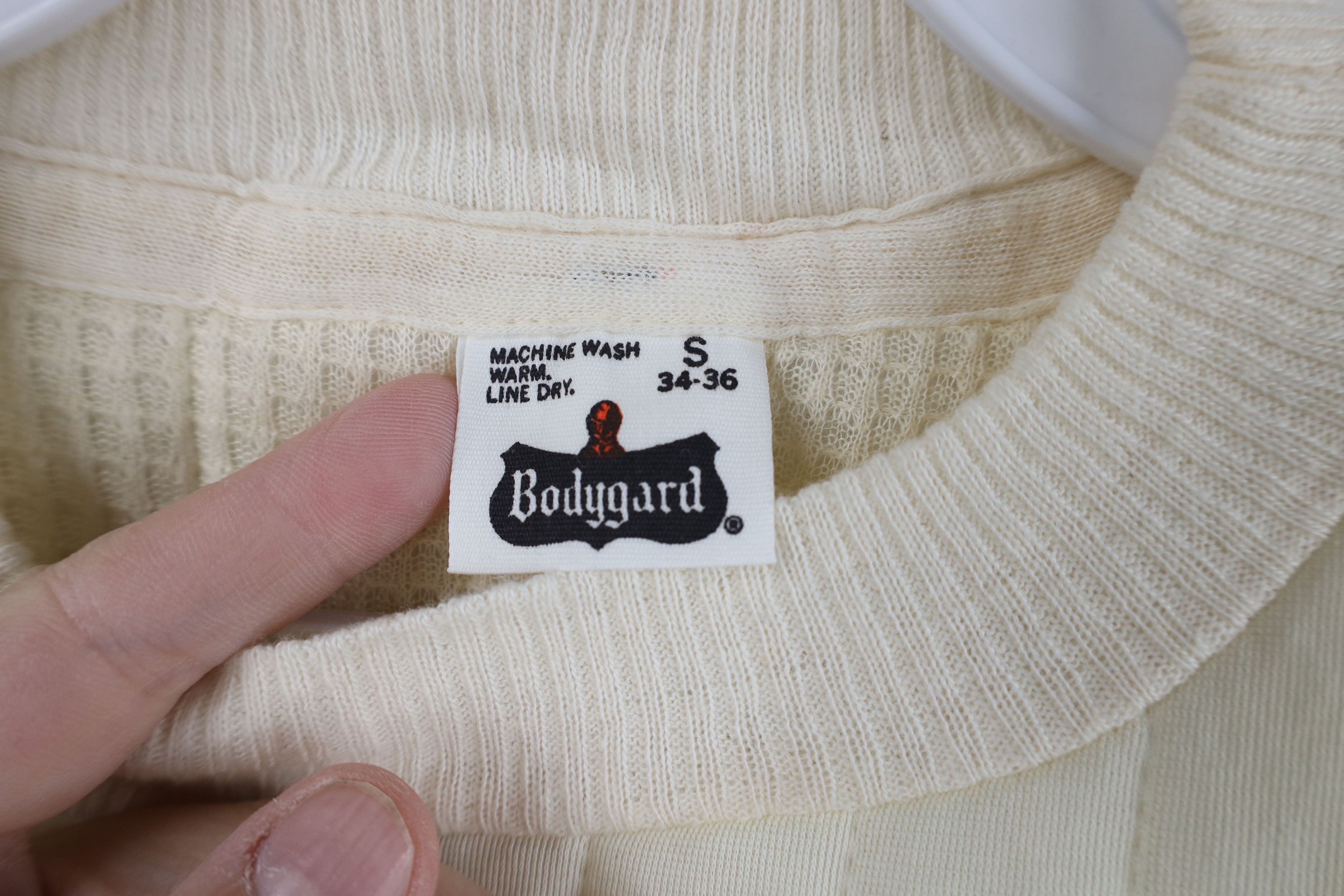Vintage Vintage 50s Streetwear Quilted Thermal Sweatshirt Cream USA Size US S / EU 44-46 / 1 - 4 Thumbnail