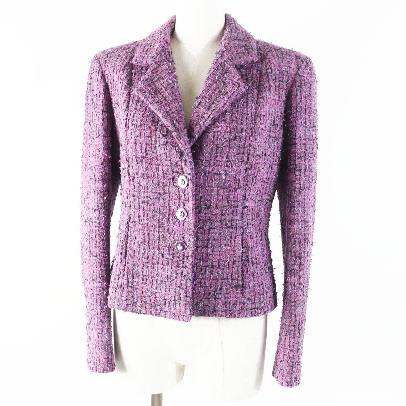 Chanel Chanel Chanel 22P Lion Button Acrylic Polyester Jacket Plastic Outerwear P72383 DUTY FREE for USA Size ONE SIZE - 1 Thumbnail