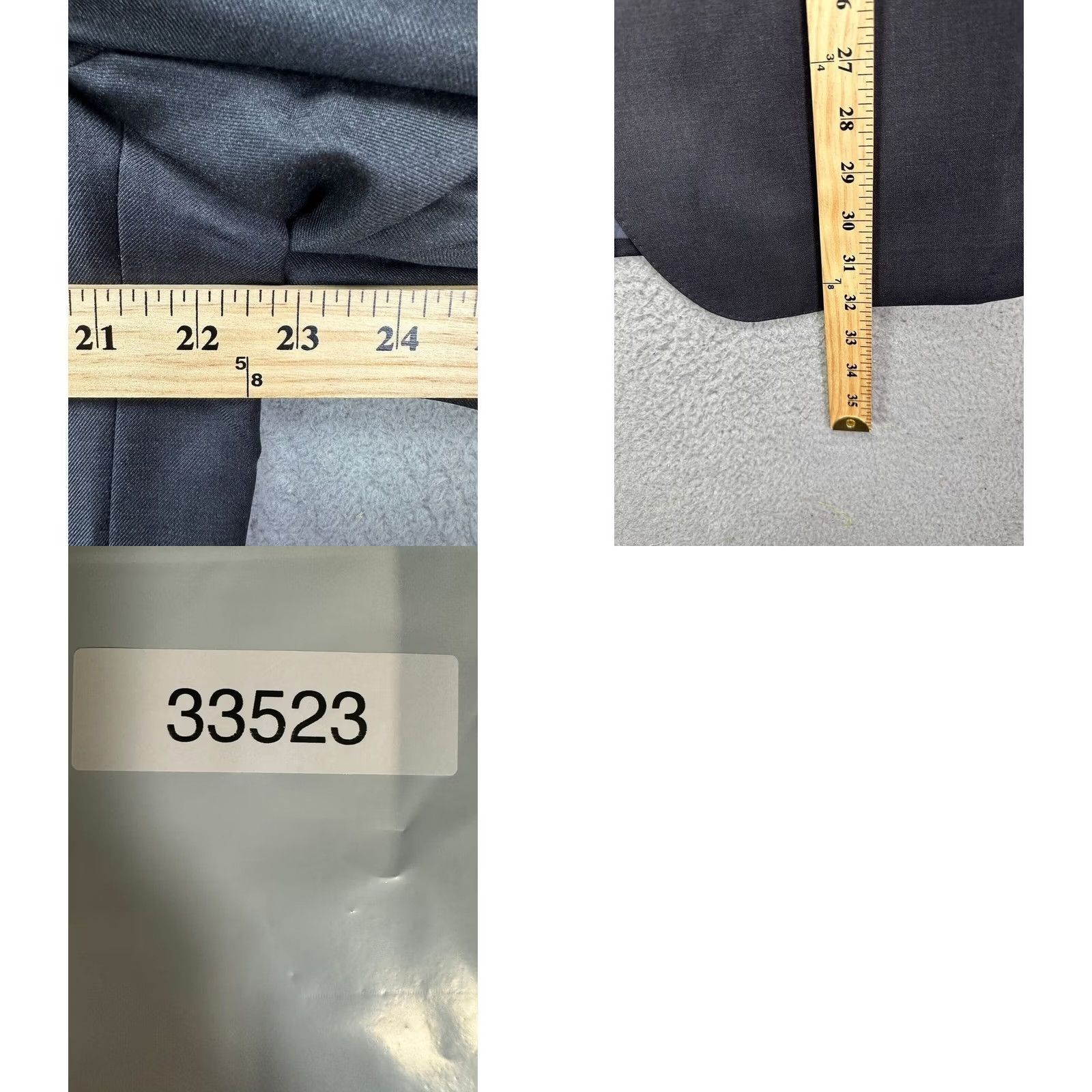 Jos. A. Bank Jos. A. Bank Wool Blazer Mens 43R Grey Signature Gold 2 Button Suit Coat Size 46R - 8 Thumbnail