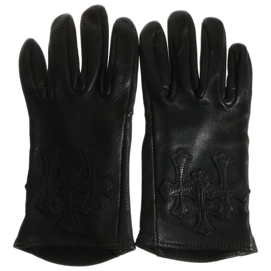 Chrome Hearts Chrome Hearts Cemetery Cross patch Leather Gloves Size ONE SIZE - 1 Thumbnail