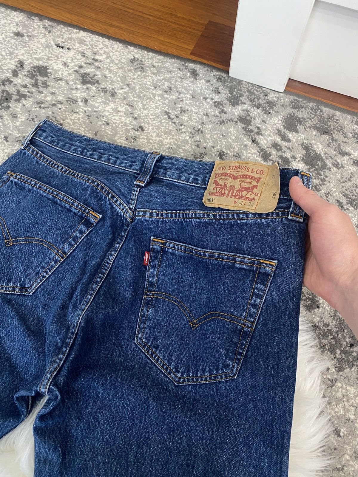 Levi's × Vintage Levi’s 501 Blue Jeans Size L Size US 34 / EU 50 - 4 Thumbnail