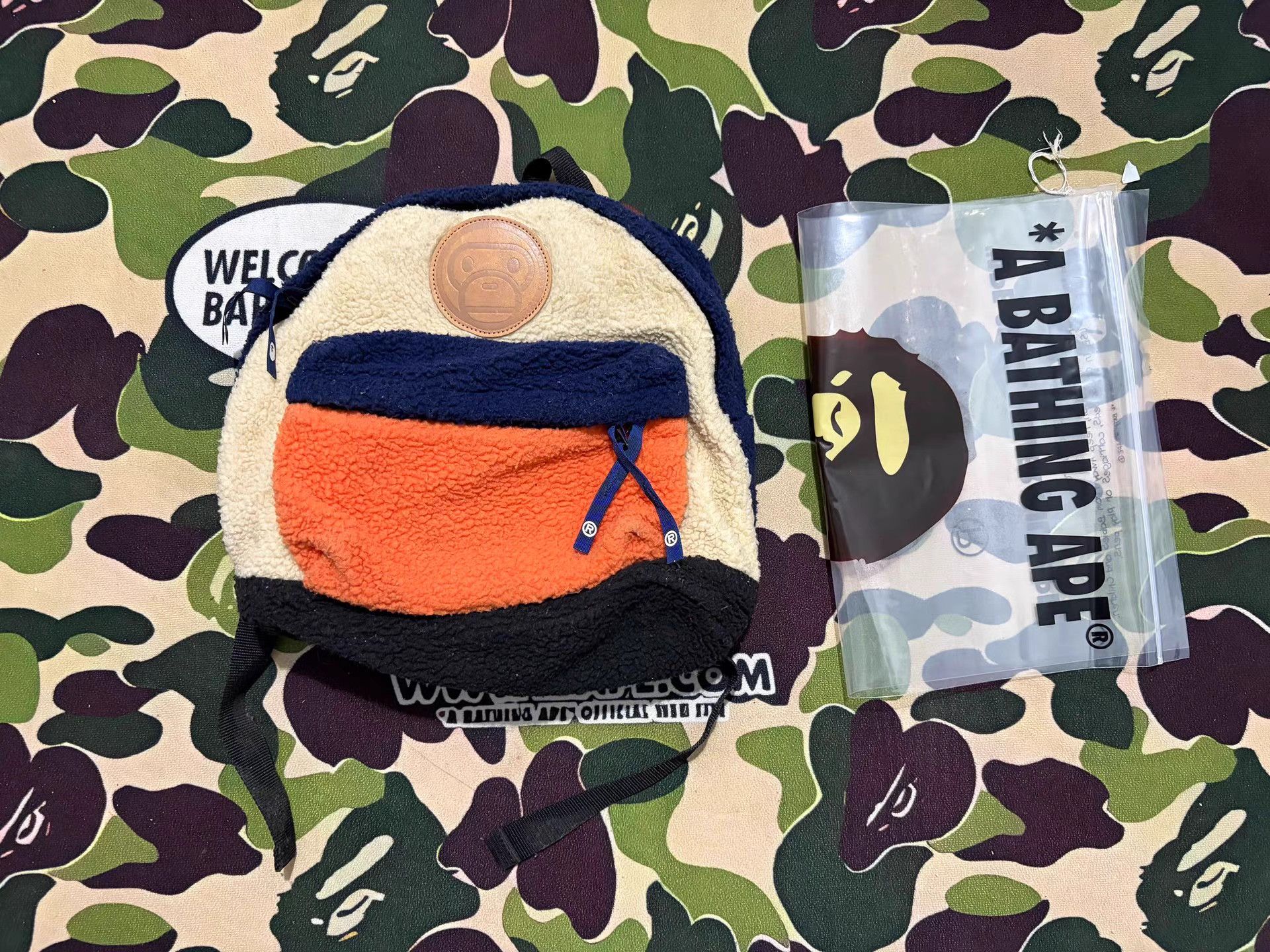 Bape BAPE Plush Fleece Backpack Size ONE SIZE - 1 Thumbnail