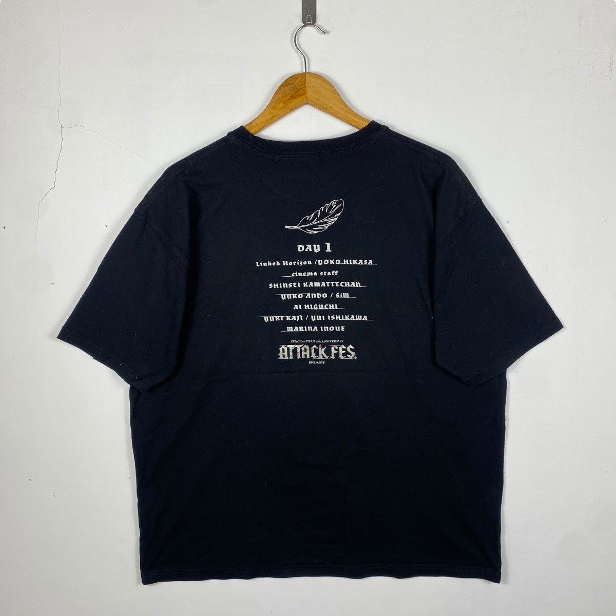 Anime ATTACK ON TITAN 10th Anniversary Attack Fest Concert Tee Size US XL / EU 56 / 4 - 4 Thumbnail