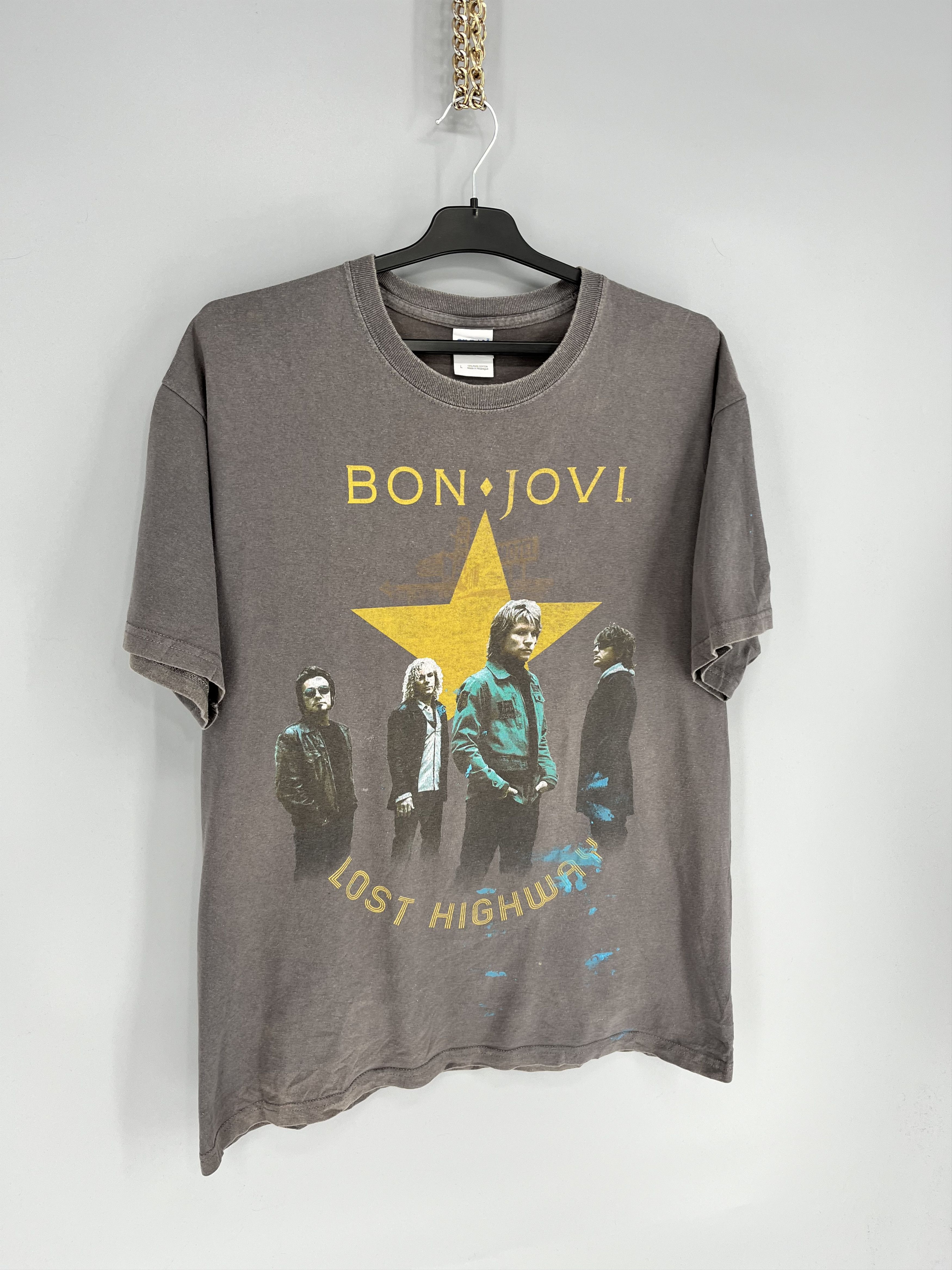 Band Tees BON JOVI Lost Highway 2008 Tour Band T-Shirt Double-sided Size US L / EU 52-54 / 3 - 2 Thumbnail