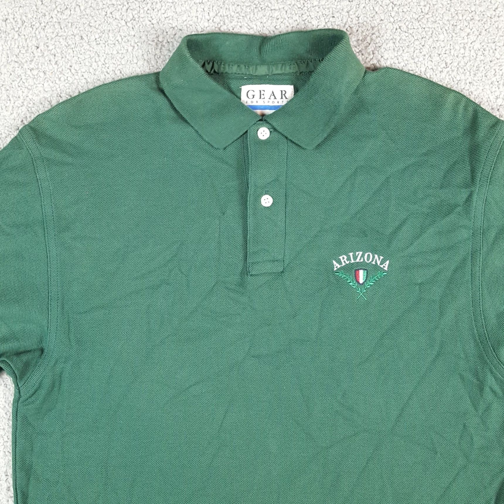 Vintage VINTAGE Arizona Golf Polo Shield Logo Men's Size M Green Preppy Collar Shirt Size US M / EU 48-50 / 2 - 2 Thumbnail