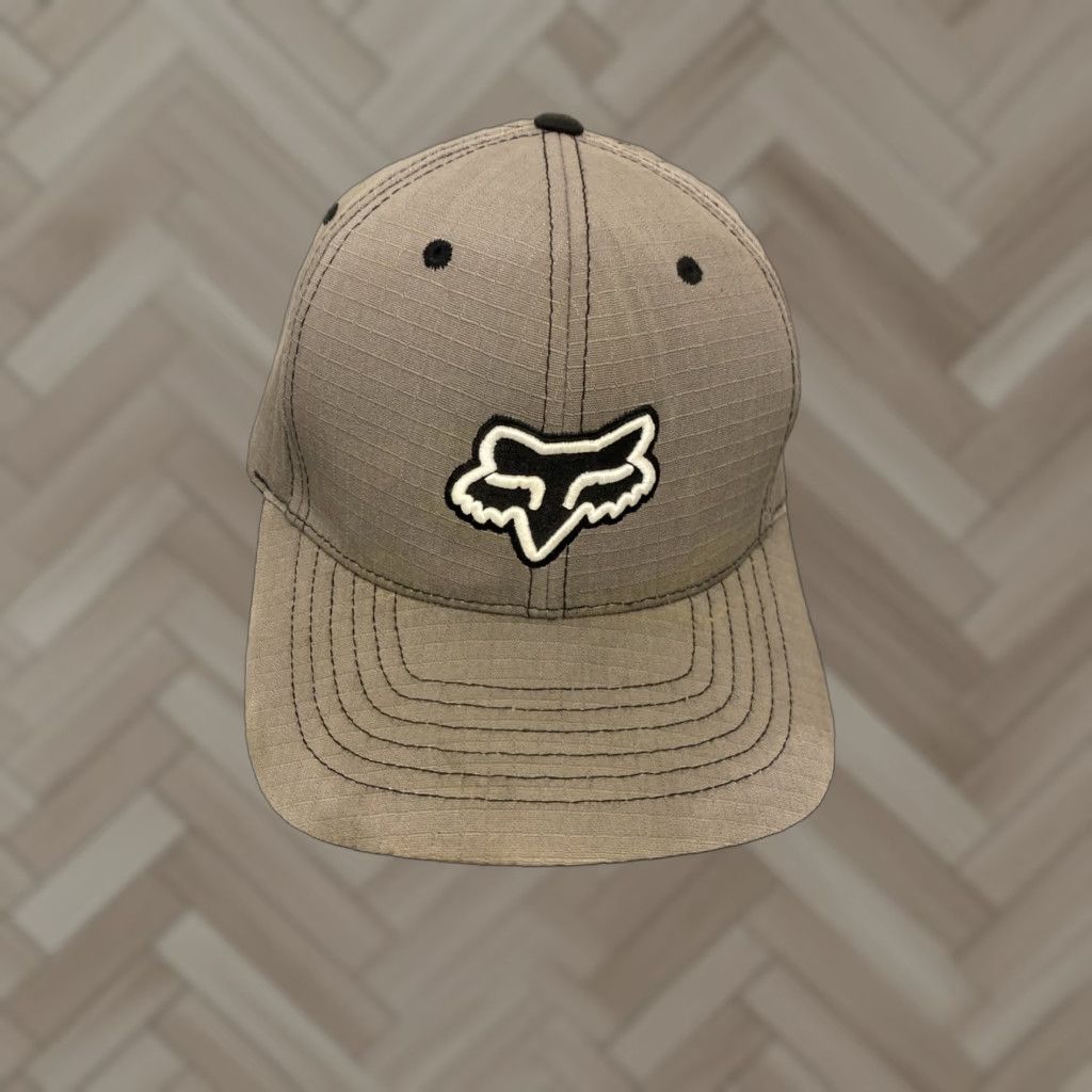 Fox Racing VINTAGE Fox Racing Baseball Cap Hat Fitted S/M Men Cotton Gray Casual Outdoor Size ONE SIZE - 1 Thumbnail
