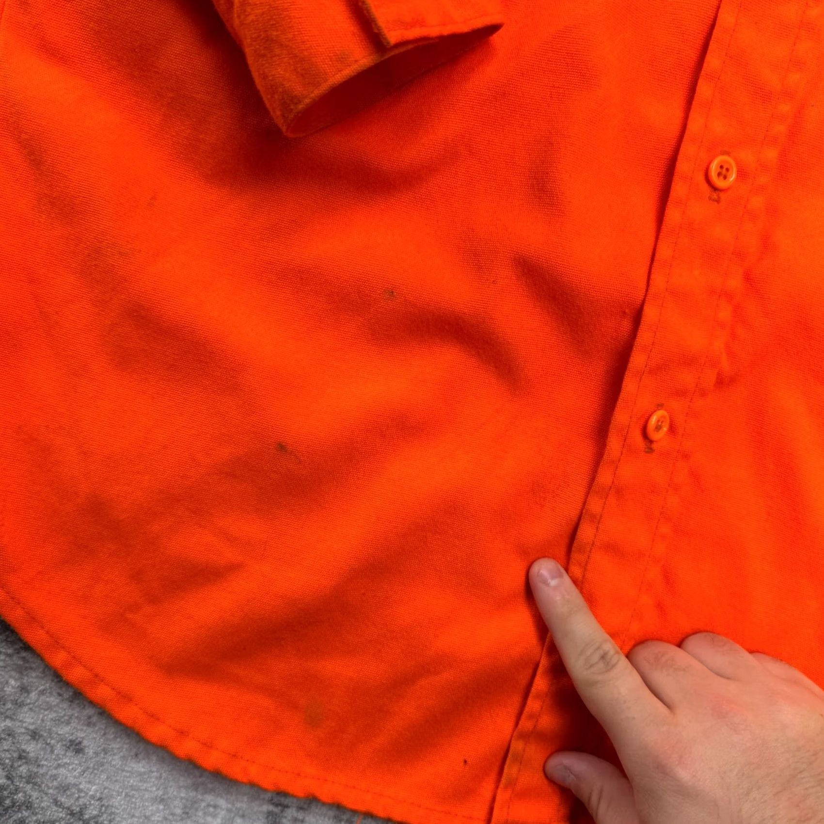 Vintage VTG Five Brothers Flannel Shirt Men Large Blaze Orange High Visibility Hunting Button-Up Jacket Shirt Size US L / EU 52-54 / 3 - 6 Thumbnail