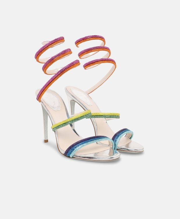 Sandals with calf lacing
