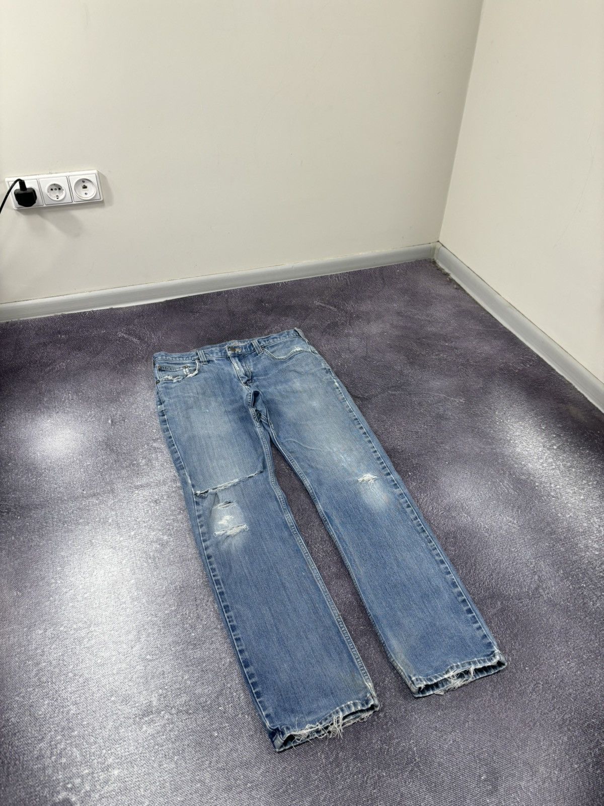 Carhartt Vintage Carhartt Force USA Blue Work Denim Hype Baggy Jeans Size US 33 - 7 Thumbnail
