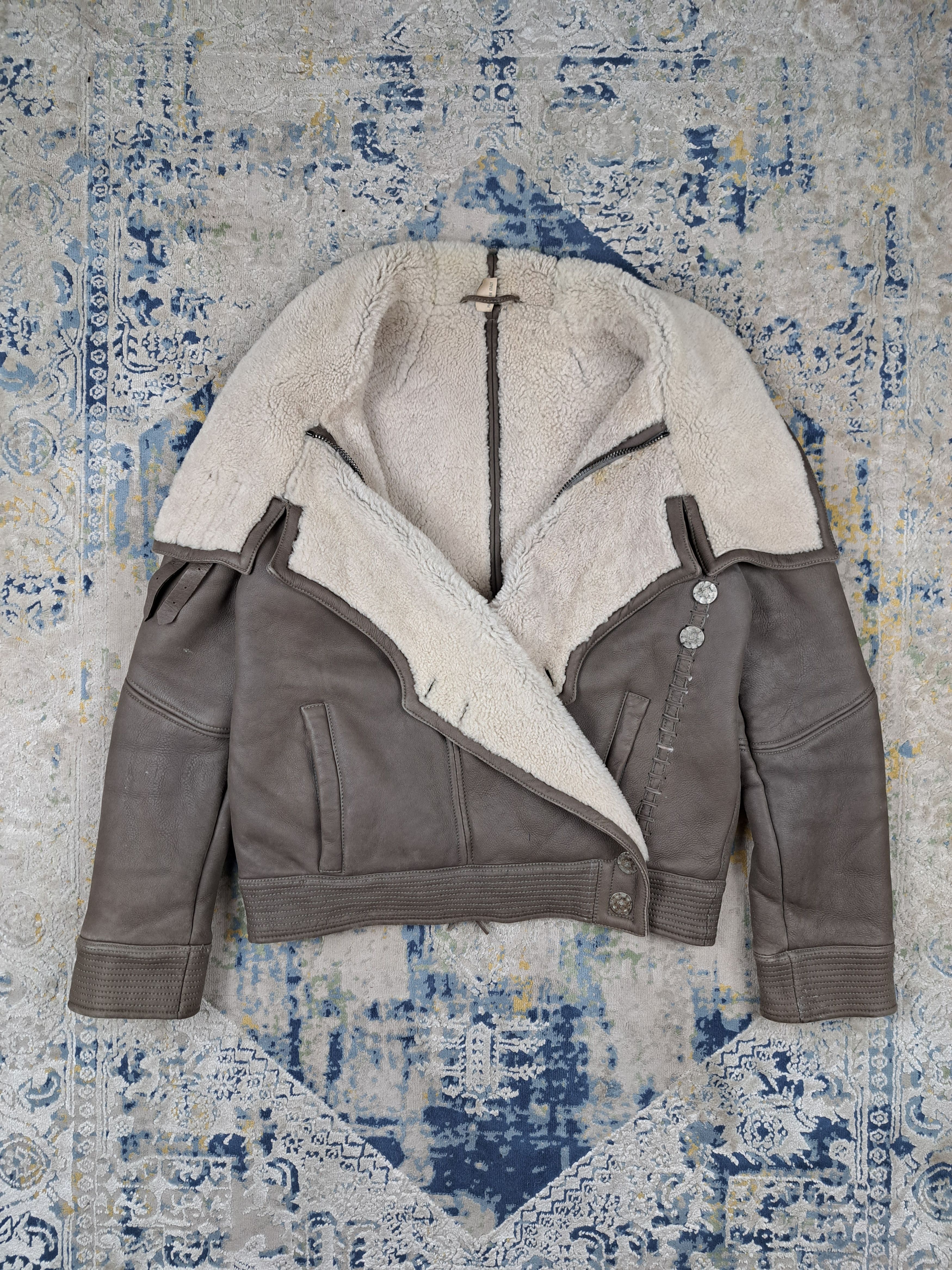 Marithe + Francois Girbaud × Vintage Vintage M+FG Lambskin Leather Shearling Ramones Jacket Size M / US 6-8 / IT 42-44 - 2 Thumbnail