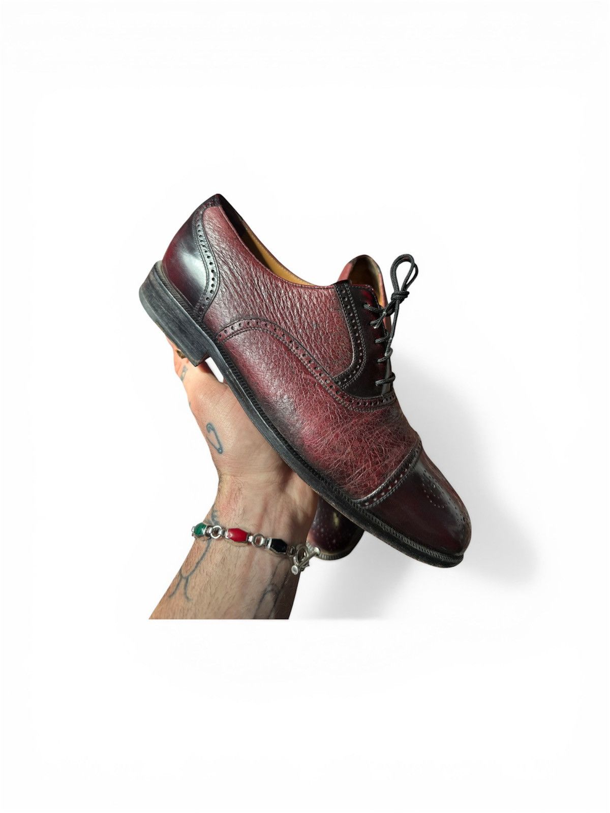 Florsheim Florsheim Oxford Dress Shoes 10.5 D Vintage Spain Burgundy Size US 10.5 / EU 43-44 - 1 Thumbnail