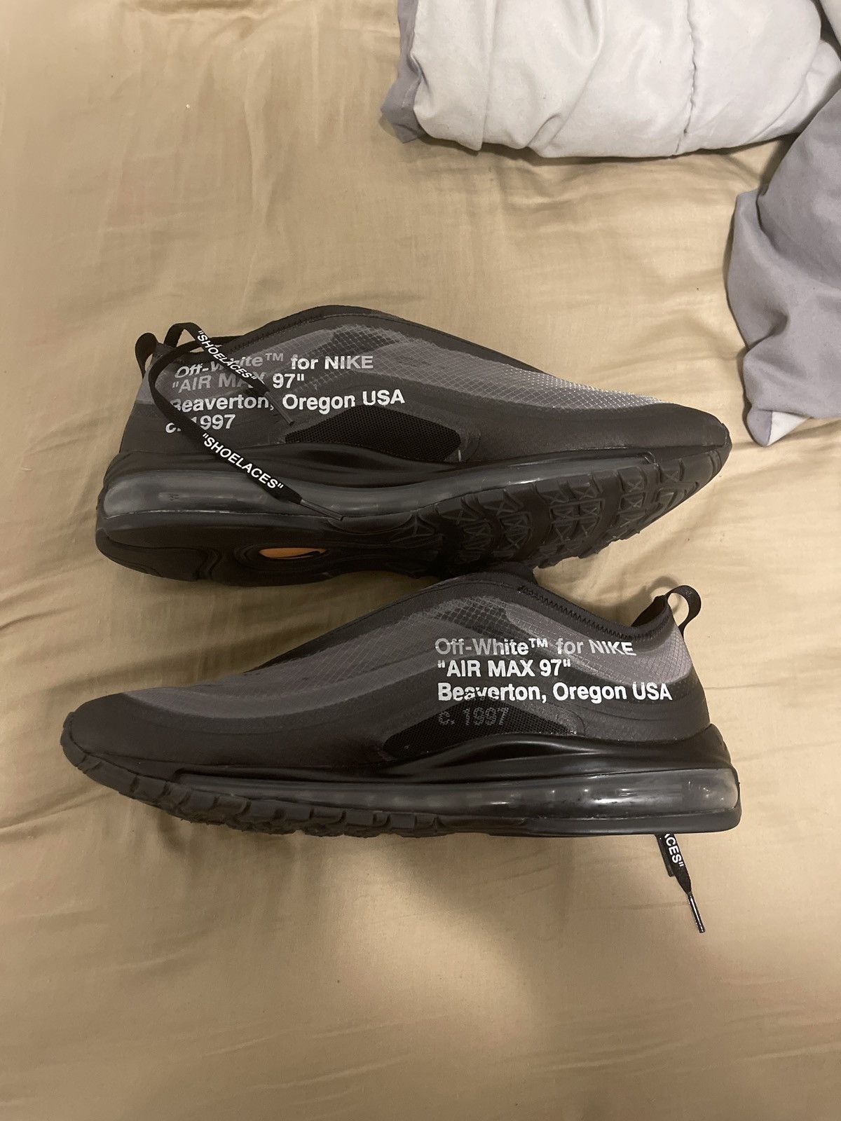 image of Off White Offwhite Air Max 97 Black Shoes, Men's (Size 11)