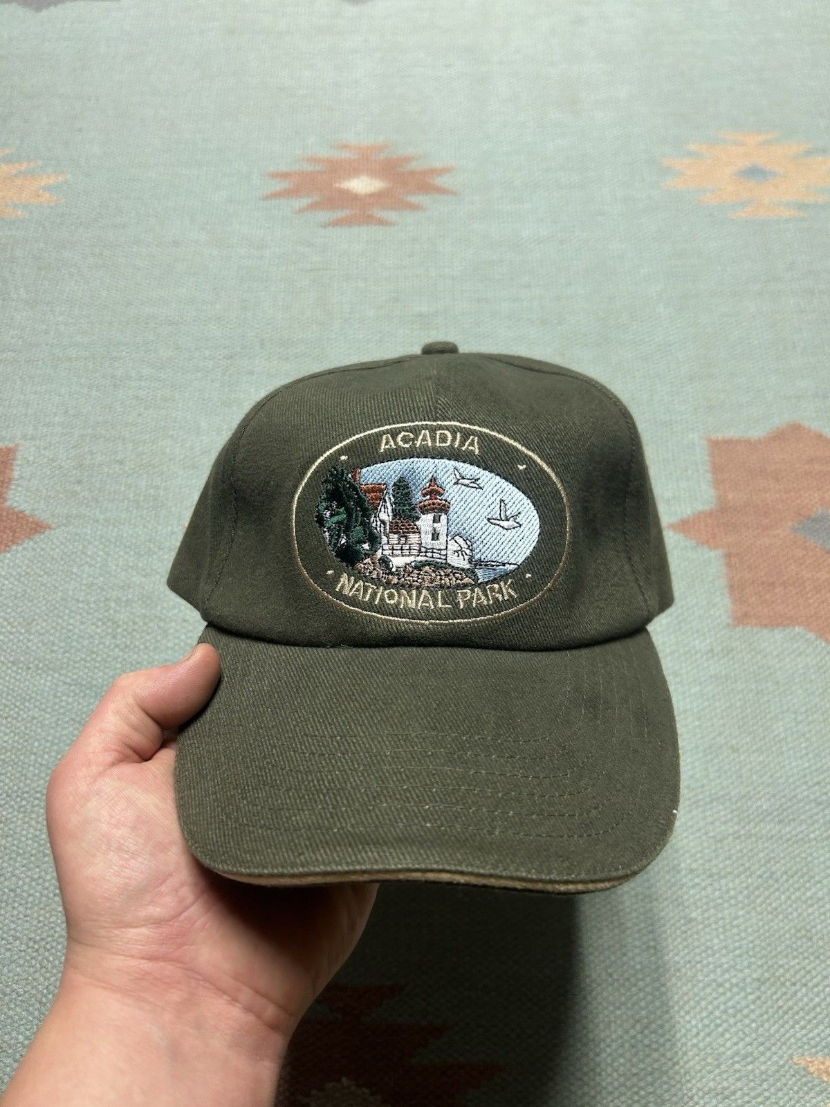 Vintage Vtg fitted hat baseball Acadia national park Maine adult S/M Size ONE SIZE - 2 Thumbnail